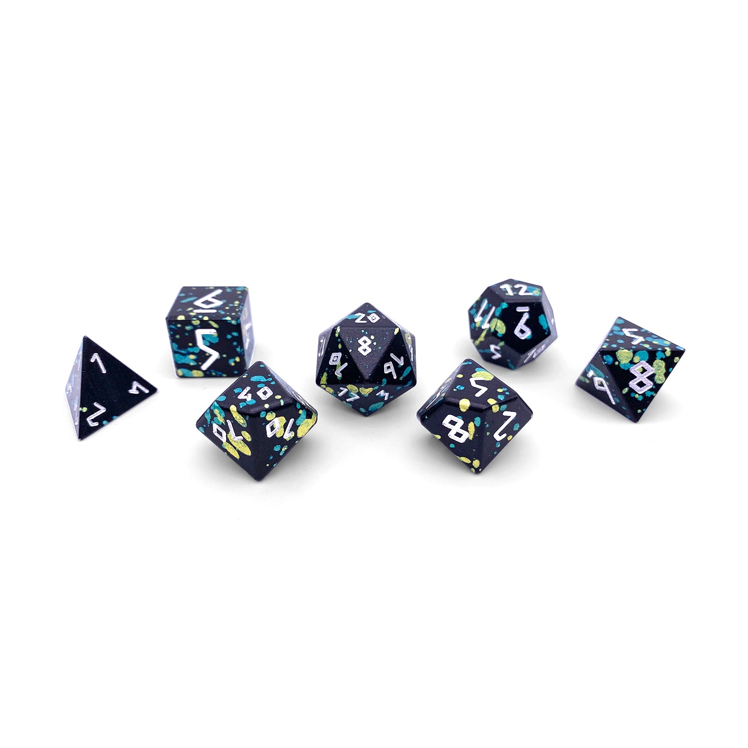 Lizardman - 7 Piece RPG Set 6063 Aluminum Wondrous Dice-Wondrous Dice | Set of 7-Norse Foundry-Norse Foundry-aluminum dice-dungeons & dragons-d&d dice set-rpg dice set-aluminum d&d dice set-d&d-lightweight-perfect for tabletop rpgs