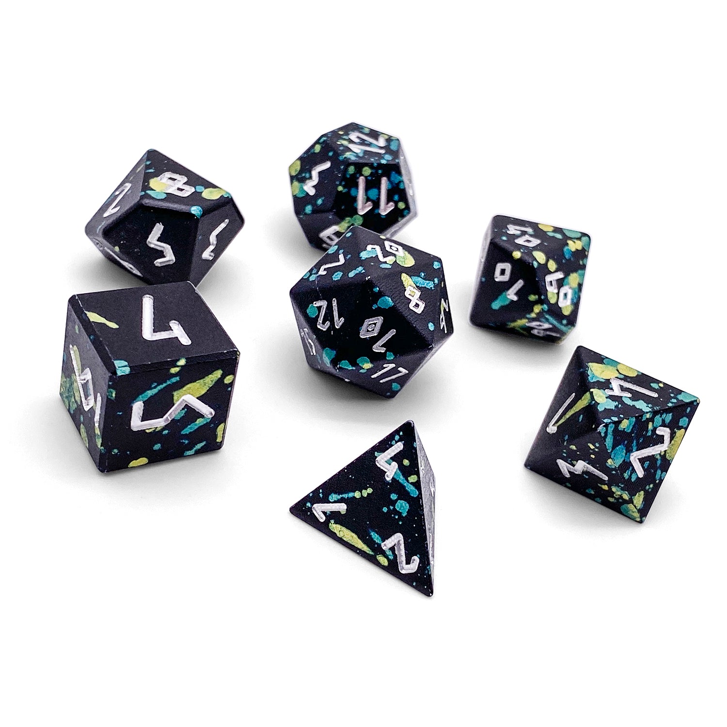 Lizardman - 7 Piece RPG Set 6063 Aluminum Wondrous Dice-Wondrous Dice | Set of 7-Norse Foundry-Norse Foundry-aluminum dice-dungeons & dragons-d&d dice set-rpg dice set-aluminum d&d dice set-d&d-lightweight-perfect for tabletop rpgs