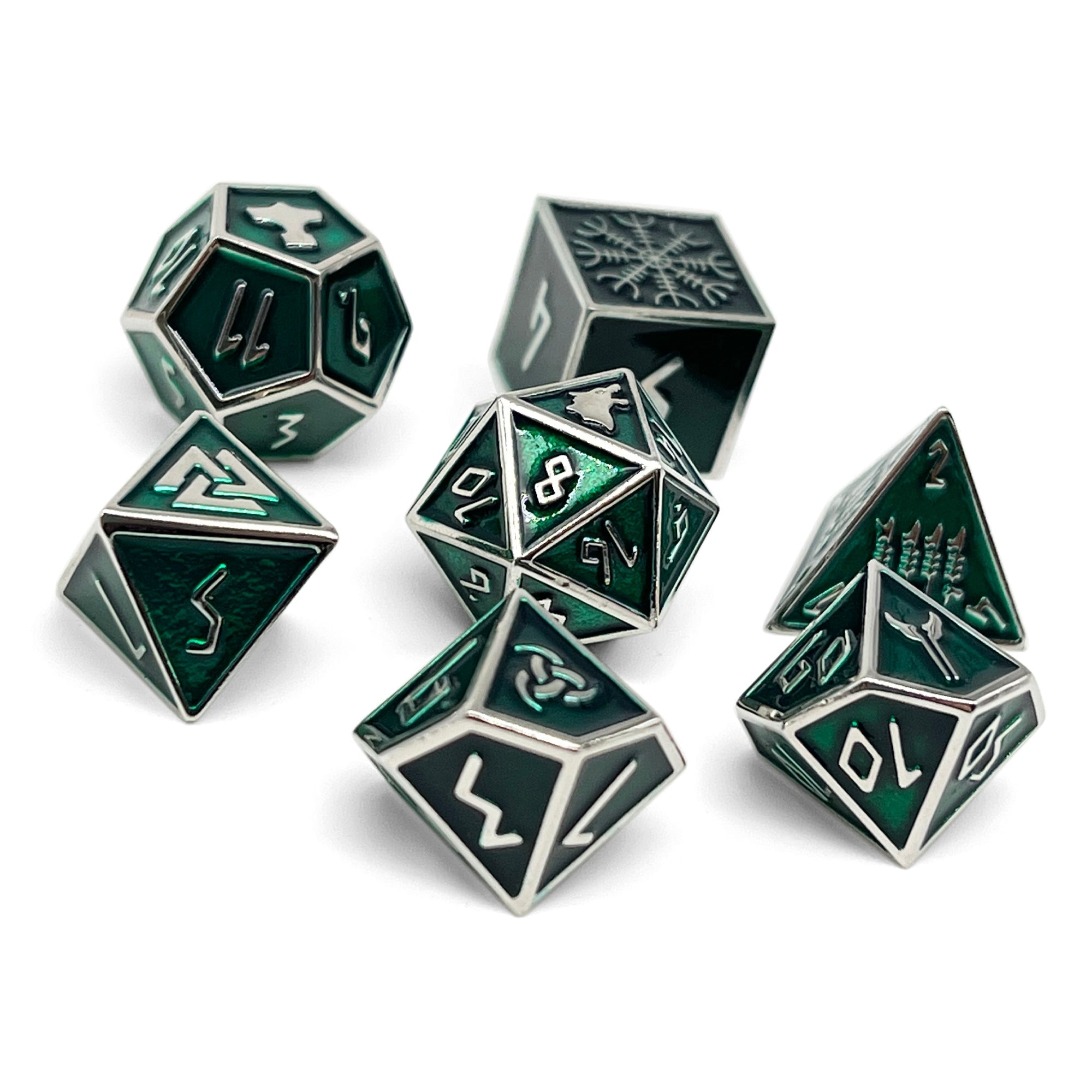 Loki TM- Norse Themed Metal Dice Set-Zinc Alloy Dice-Norse Foundry-Norse Foundry-dungeons & dragons-d&d dice set-rpg dice set-d20-metal dice set-d&d-perfect for tabletop rpgs