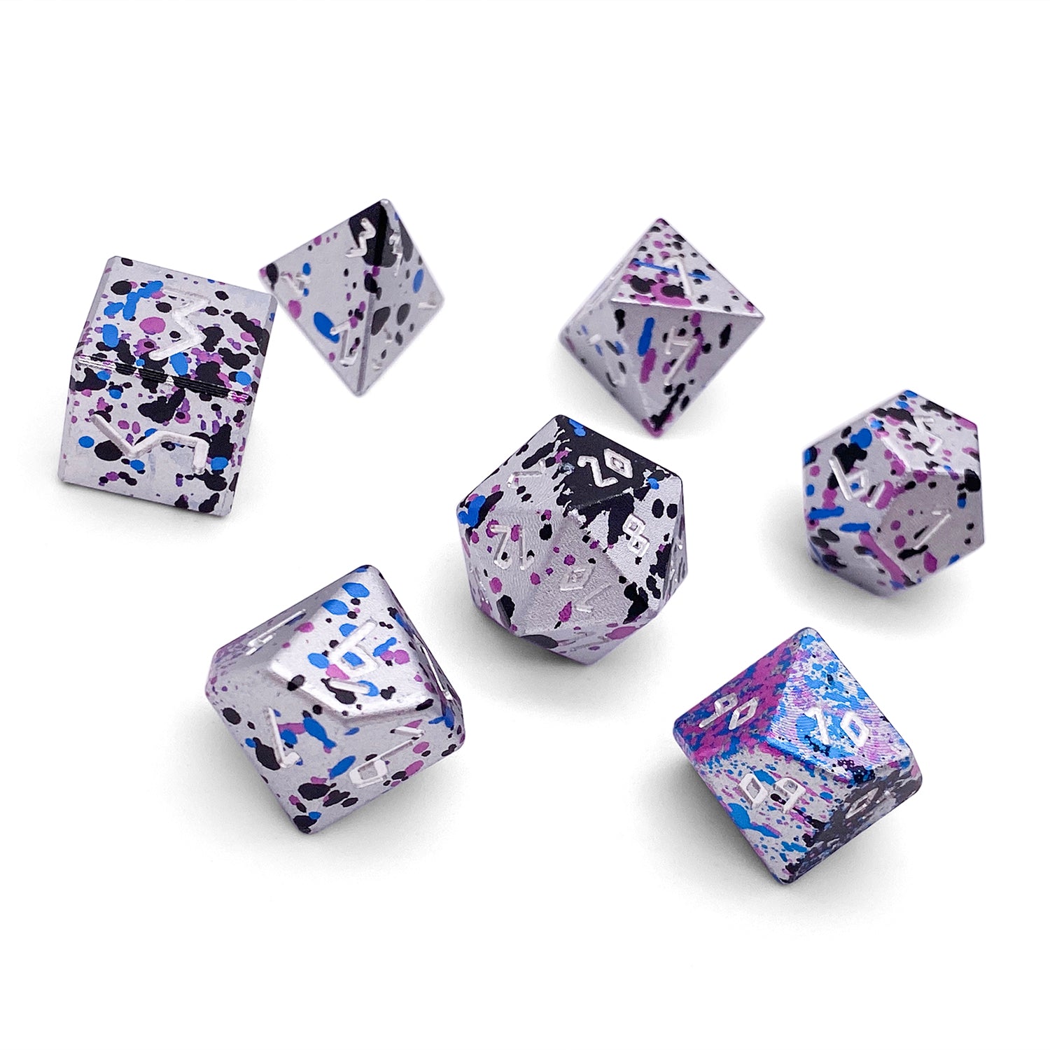 Magic Missile - 7 Piece RPG Set 6063 Aluminum Wondrous Dice-Wondrous Dice | Set of 7-Norse Foundry-Norse Foundry-aluminum dice-dungeons & dragons-d&d dice set-rpg dice set-aluminum d&d dice set-d&d-lightweight-perfect for tabletop rpgs