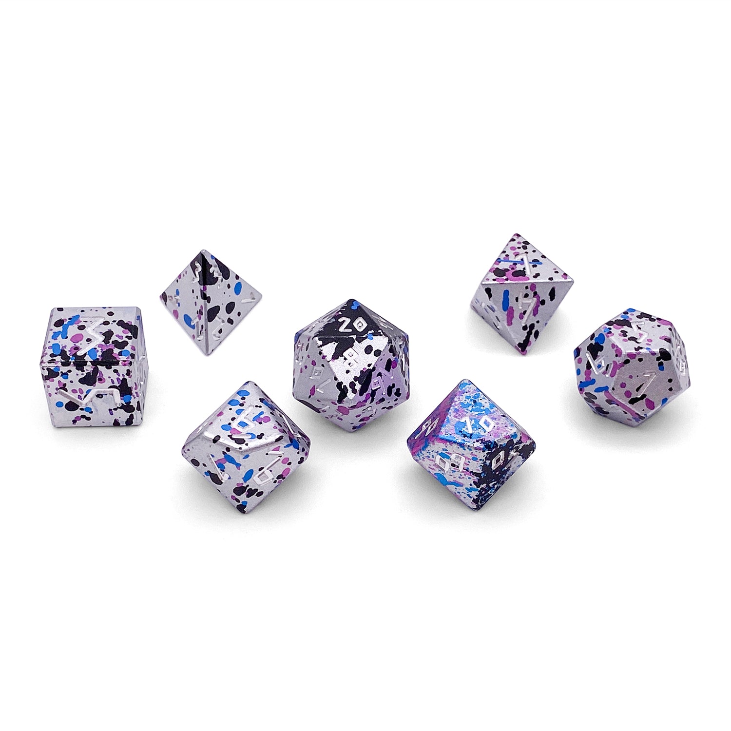 Magic Missile - 7 Piece RPG Set 6063 Aluminum Wondrous Dice-Wondrous Dice | Set of 7-Norse Foundry-Norse Foundry-aluminum dice-dungeons & dragons-d&d dice set-rpg dice set-aluminum d&d dice set-d&d-lightweight-perfect for tabletop rpgs