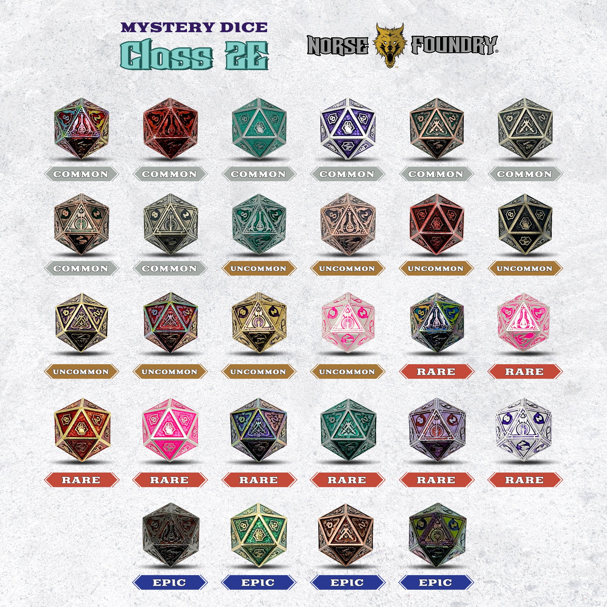 Mystery Dice 2nd Edition-Mystery Deals-Norse Foundry-d20-dice-dungeons and dragons-d&d-dnd d20-dungeons & dragons-mystery deal
