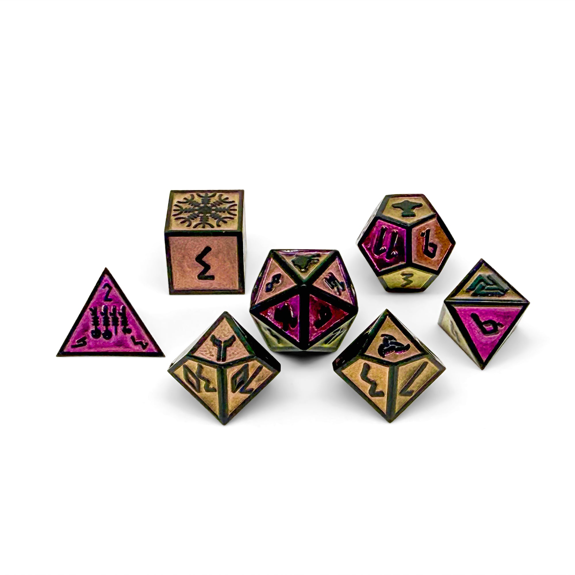Níðhöggr - Norse Themed Metal Dice Set-Norse Foundry -Norse Foundry-dungeons & dragons-d&d dice set-rpg dice set-d20-metal dice set-d&d-perfect for tabletop rpgs