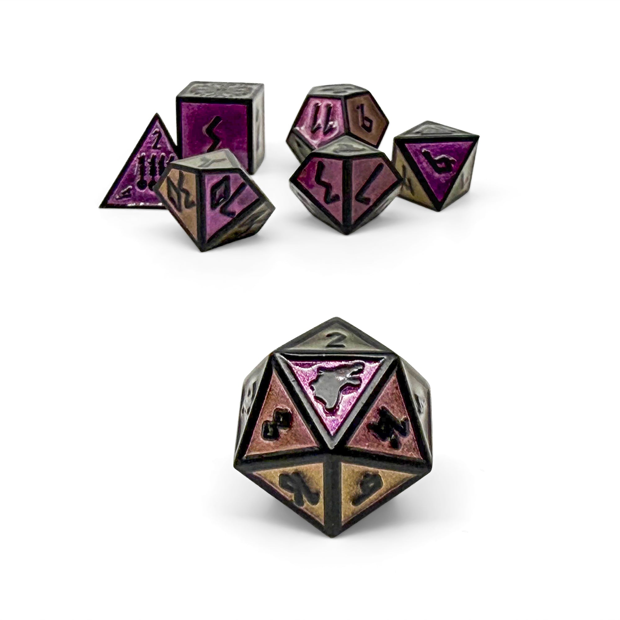 Níðhöggr - Norse Themed Metal Dice Set-Norse Foundry -Norse Foundry-dungeons & dragons-d&d dice set-rpg dice set-d20-metal dice set-d&d-perfect for tabletop rpgs