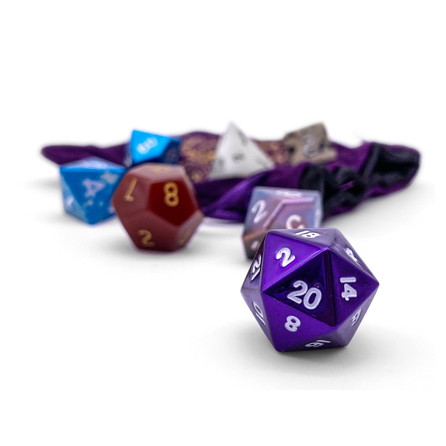 Oddball Dice - 7 Piece Metal D&D & RPGs Dice Set-Alloy Dice-Norse Foundry-Norse Foundry-dungeons & dragons-d&d dice set-rpg dice set-d20-metal dice set-d&d-perfect for tabletop rpgs