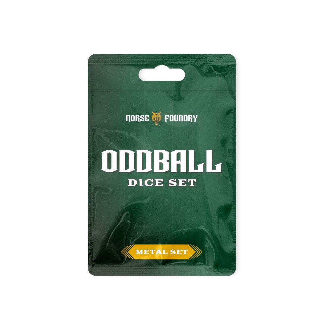 Oddball Dice - 7 Piece Metal D&D & RPGs Dice Set-Alloy Dice-Norse Foundry-Norse Foundry-dungeons & dragons-d&d dice set-rpg dice set-d20-metal dice set-d&d-perfect for tabletop rpgs