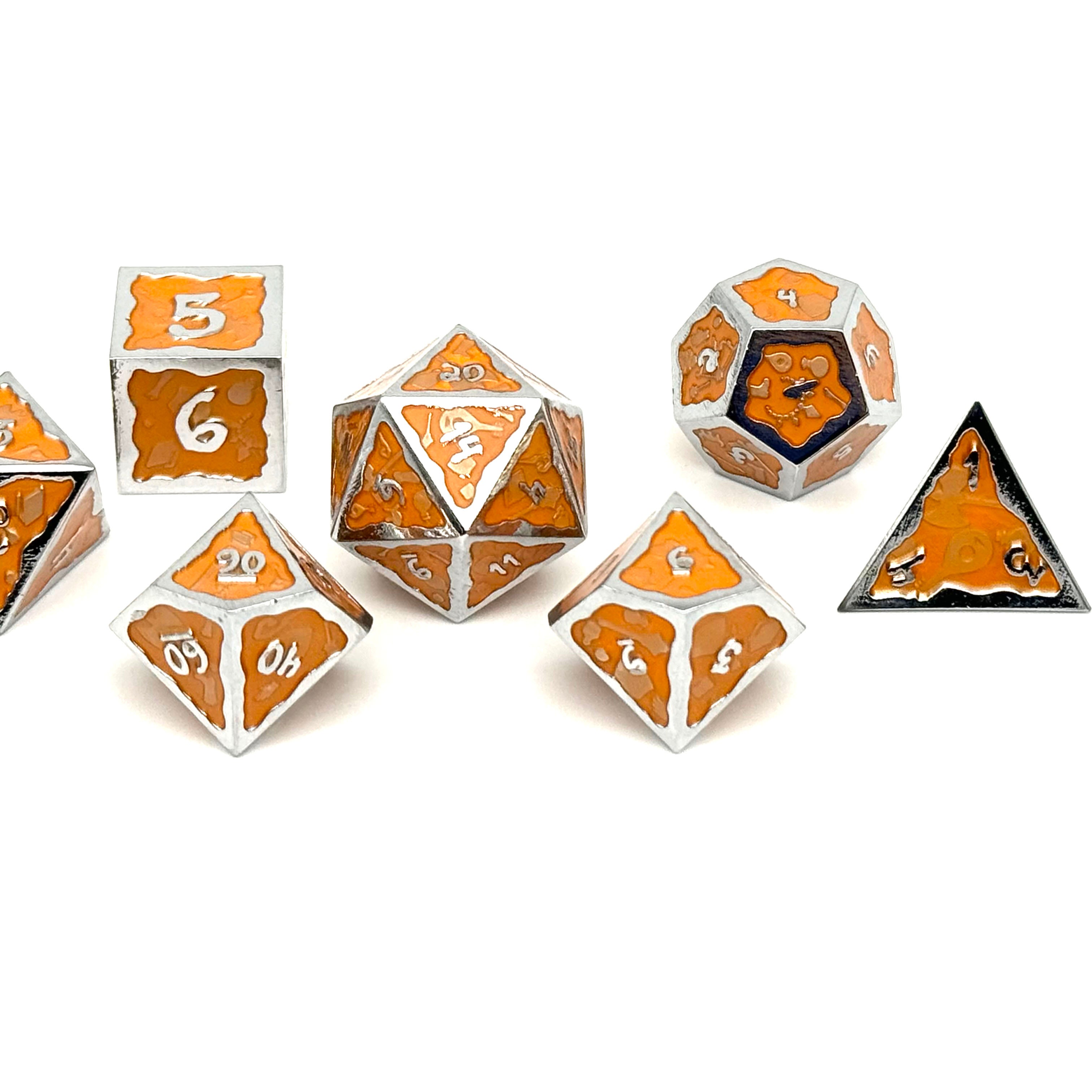 Ooze of Doom RPG Set - Burnt Slime-Alloy Dice-Norse Foundry-Norse Foundry-dungeons & dragons-d&d dice set-rpg dice set-d20-metal dice set-d&d-perfect for tabletop rpgs