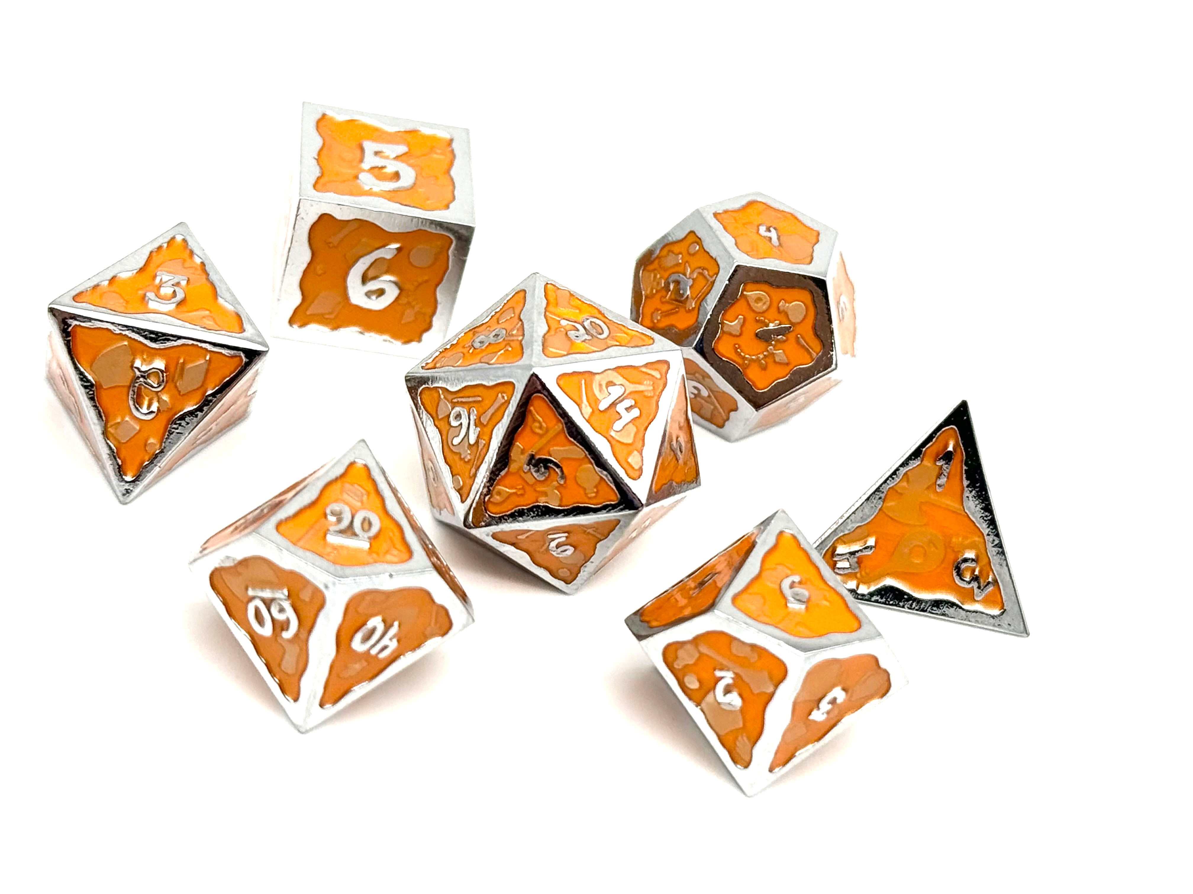 Ooze of Doom RPG Set - Burnt Slime-Alloy Dice-Norse Foundry-Norse Foundry-dungeons & dragons-d&d dice set-rpg dice set-d20-metal dice set-d&d-perfect for tabletop rpgs