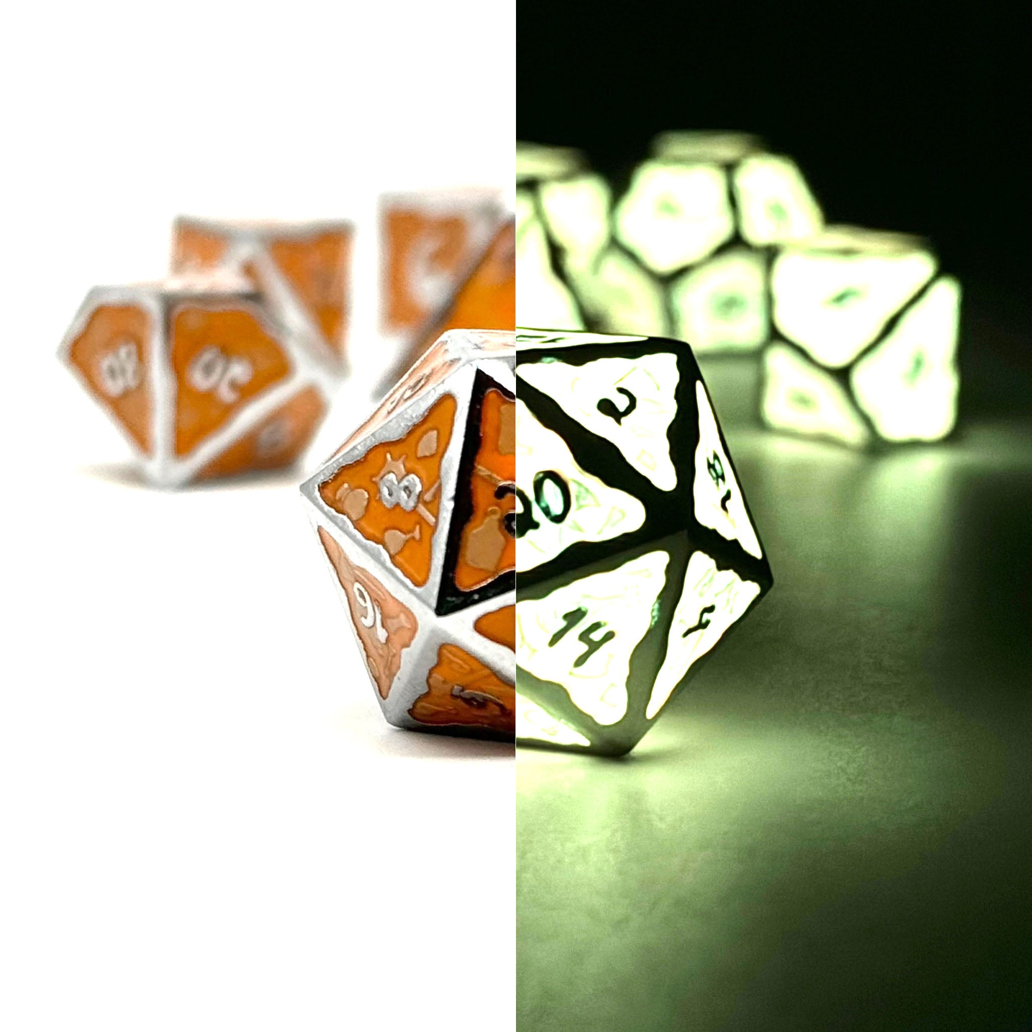 Ooze of Doom RPG Set - Burnt Slime-Alloy Dice-Norse Foundry-Norse Foundry-dungeons & dragons-d&d dice set-rpg dice set-d20-metal dice set-d&d-perfect for tabletop rpgs
