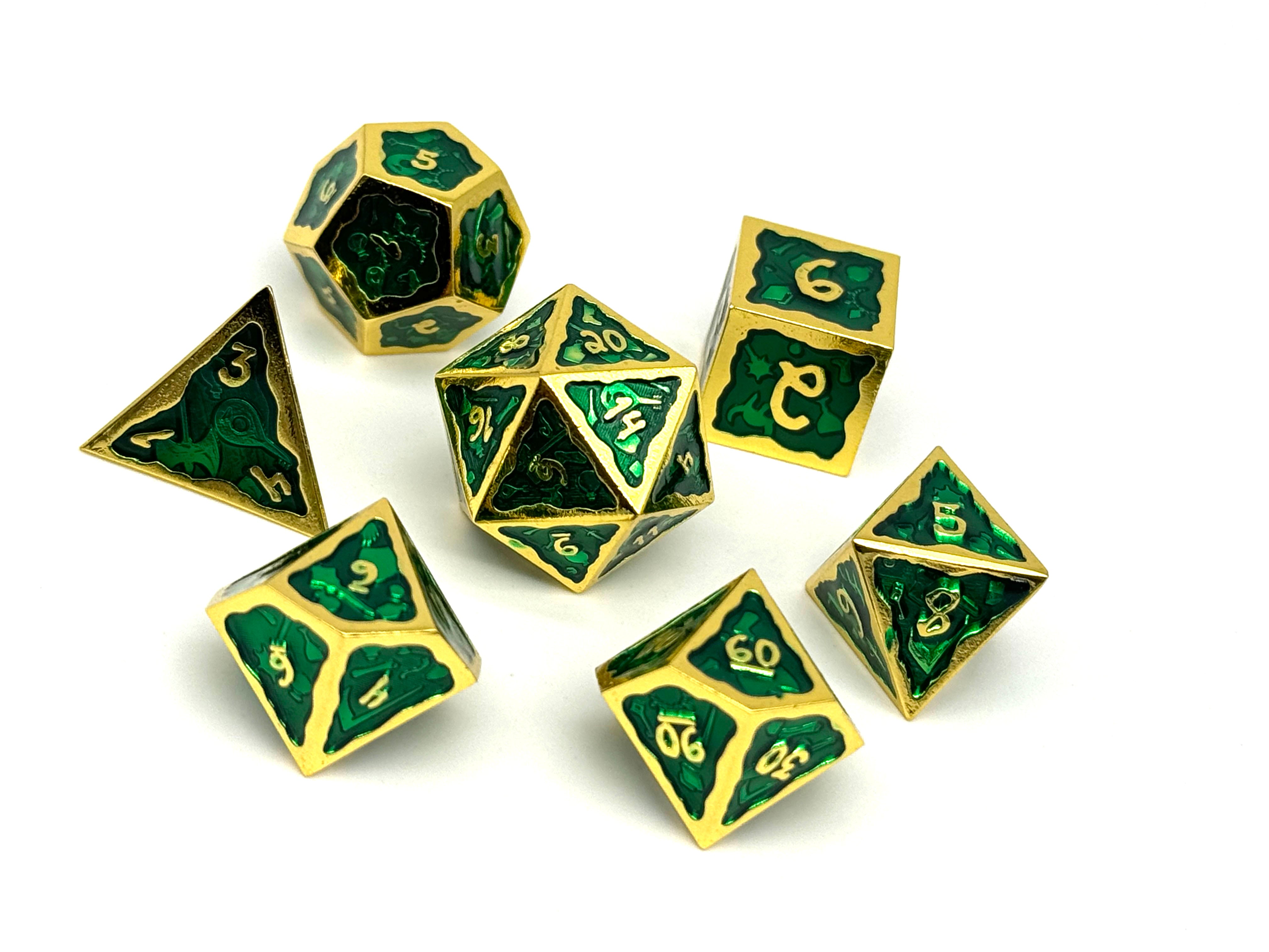 Ooze of Doom RPG Set - Eerie Greed-Alloy Dice-Norse Foundry-Norse Foundry-dungeons & dragons-d&d dice set-rpg dice set-d20-metal dice set-d&d-perfect for tabletop rpgs