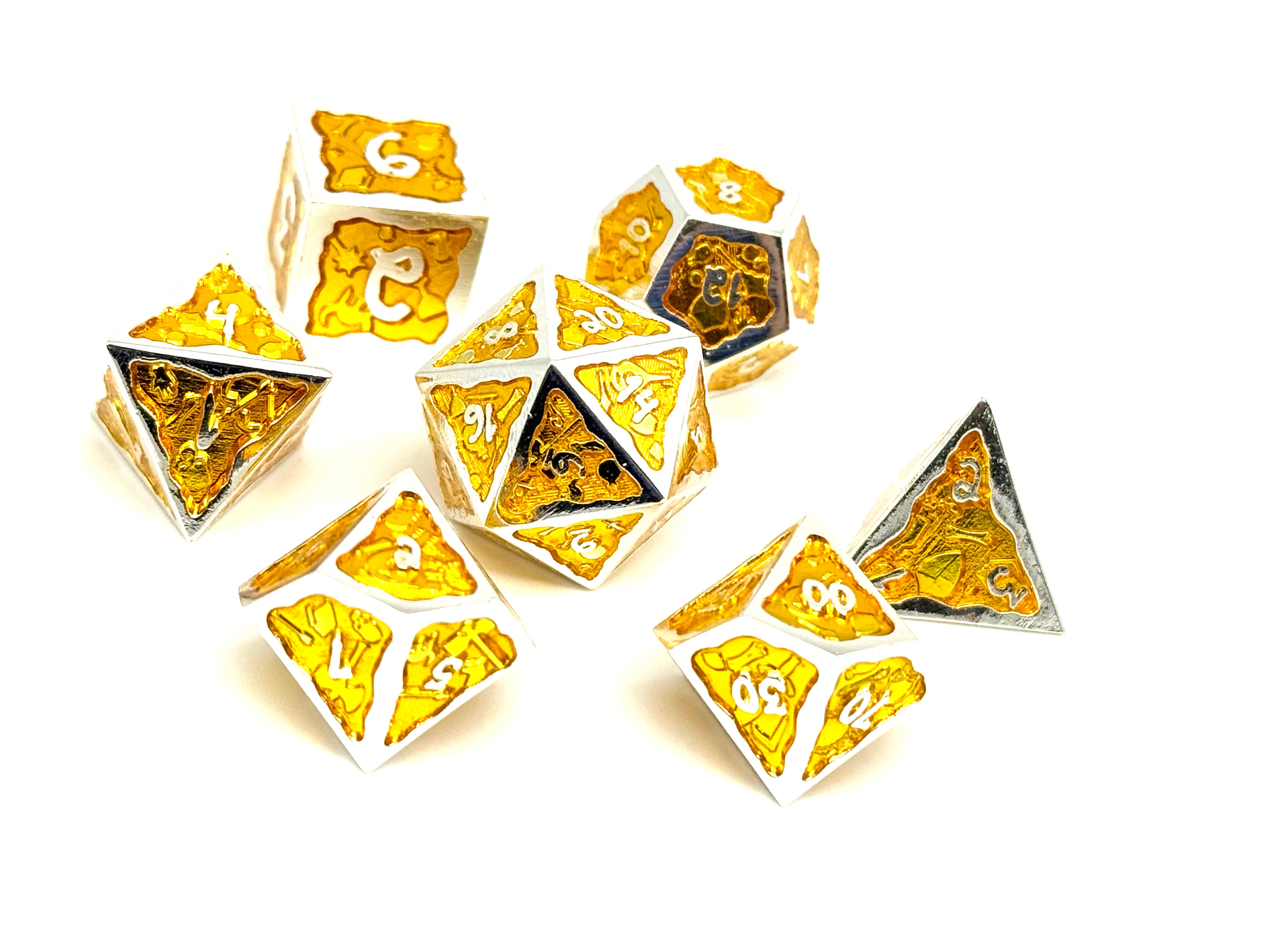 Ooze of Doom RPG Set - Midas Touched-Alloy Dice-Norse Foundry-Norse Foundry-dungeons & dragons-d&d dice set-rpg dice set-d20-metal dice set-d&d-perfect for tabletop rpgs