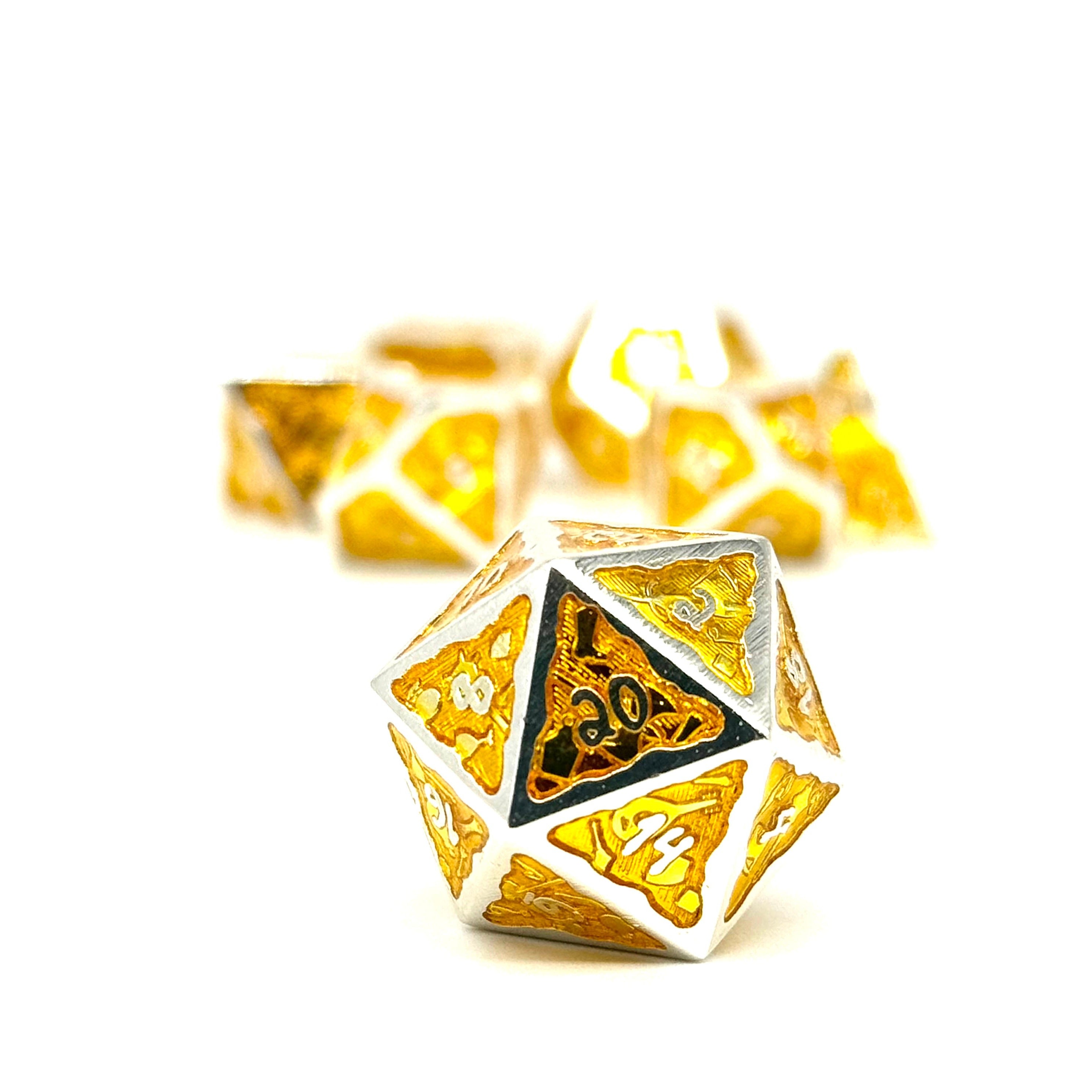 Ooze of Doom RPG Set - Midas Touched-Alloy Dice-Norse Foundry-Norse Foundry-dungeons & dragons-d&d dice set-rpg dice set-d20-metal dice set-d&d-perfect for tabletop rpgs