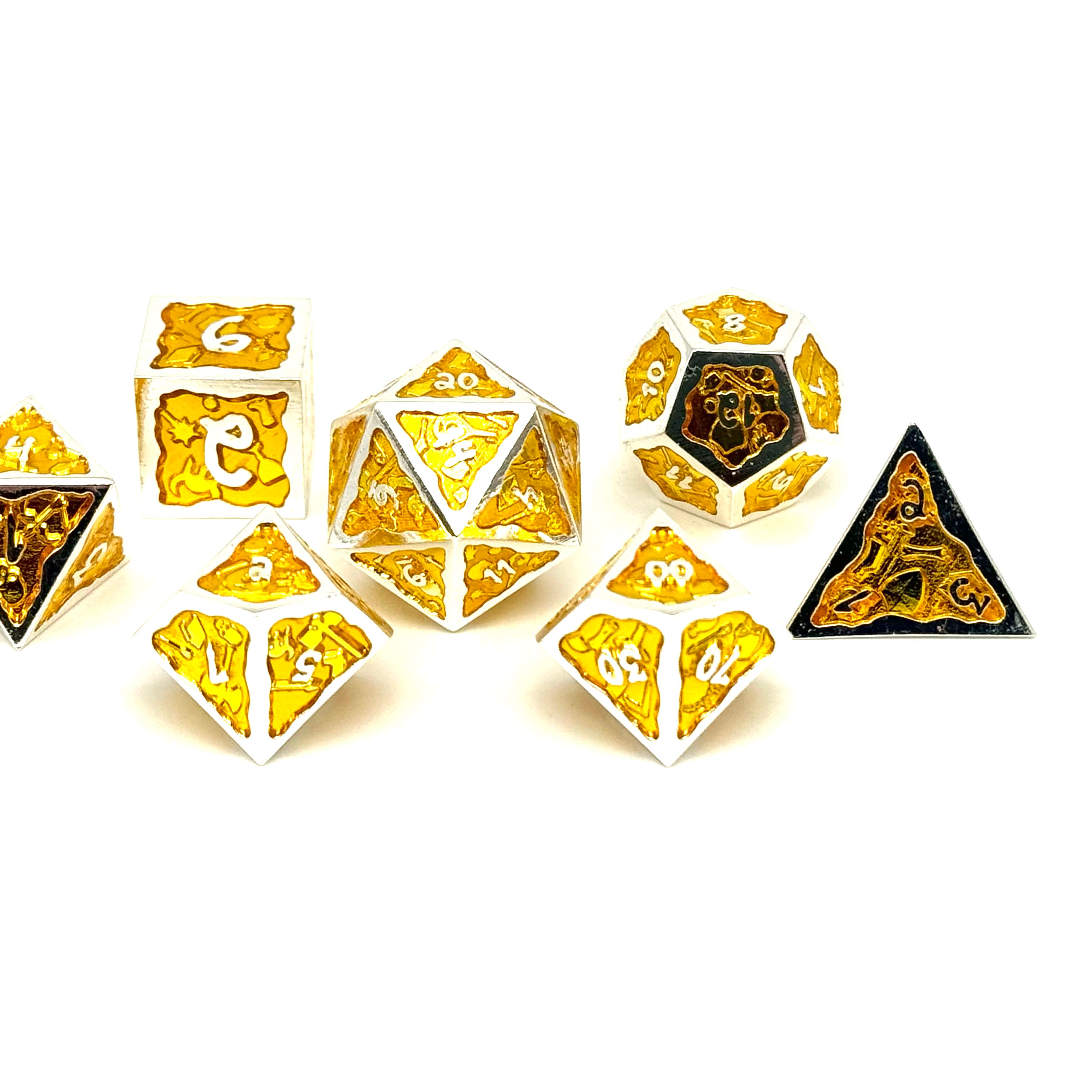 Ooze of Doom RPG Set - Midas Touched-Alloy Dice-Norse Foundry-Norse Foundry-dungeons & dragons-d&d dice set-rpg dice set-d20-metal dice set-d&d-perfect for tabletop rpgs