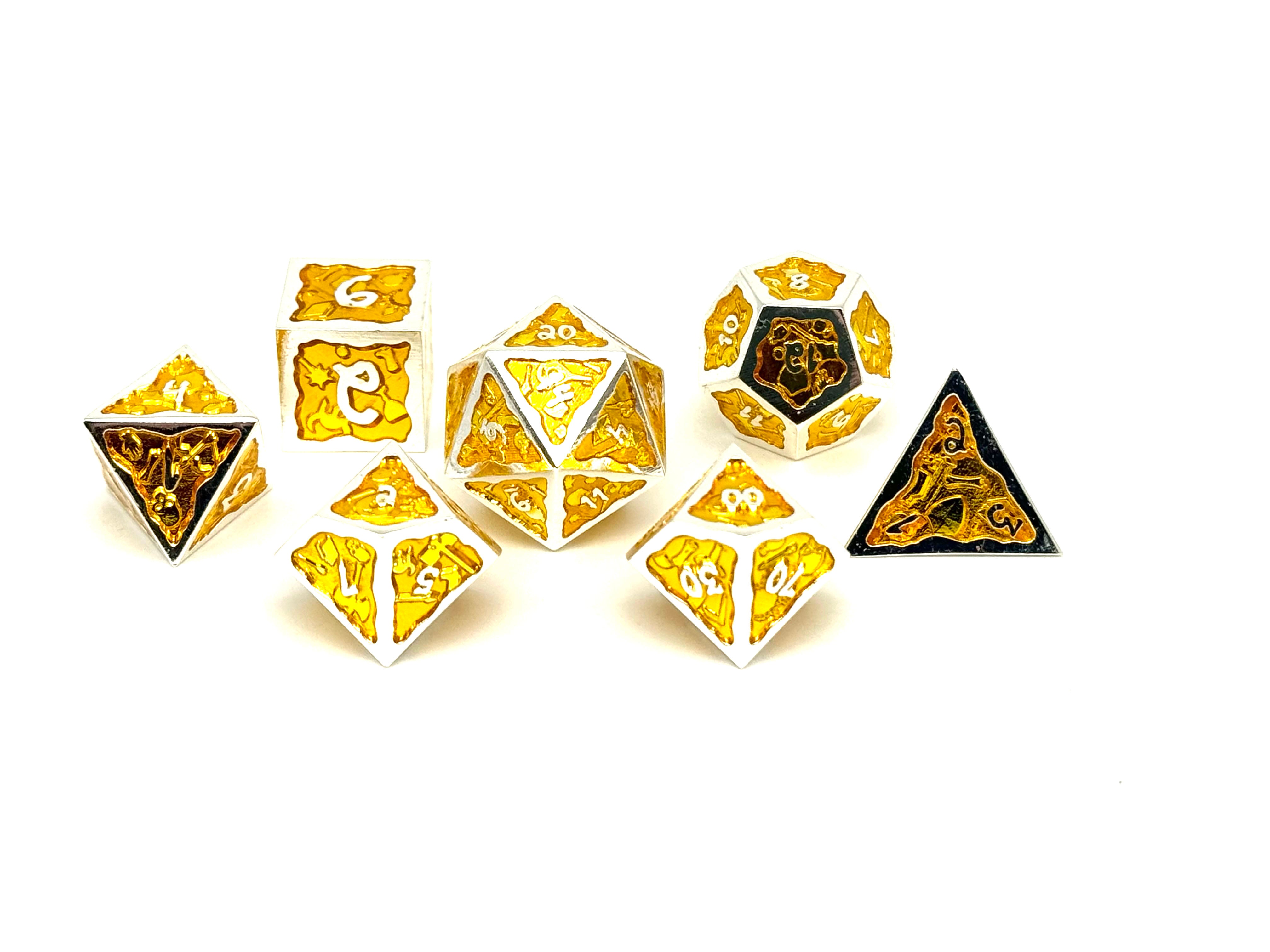 Ooze of Doom RPG Set - Midas Touched-Alloy Dice-Norse Foundry-Norse Foundry-dungeons & dragons-d&d dice set-rpg dice set-d20-metal dice set-d&d-perfect for tabletop rpgs