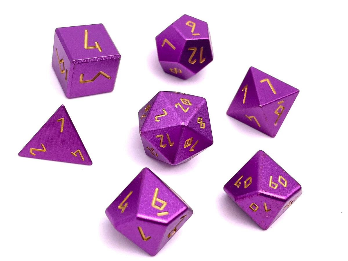 Orb of Bardic Knowledge - 7 Piece RPG Set 6063 Aluminum Orb Series™ Dice-Aluminum Dice-Norse Foundry-Norse Foundry-aluminum dice-dungeons & dragons-d&d dice set-rpg dice set-aluminum d&d dice set-d&d-lightweight-perfect for tabletop rpgs