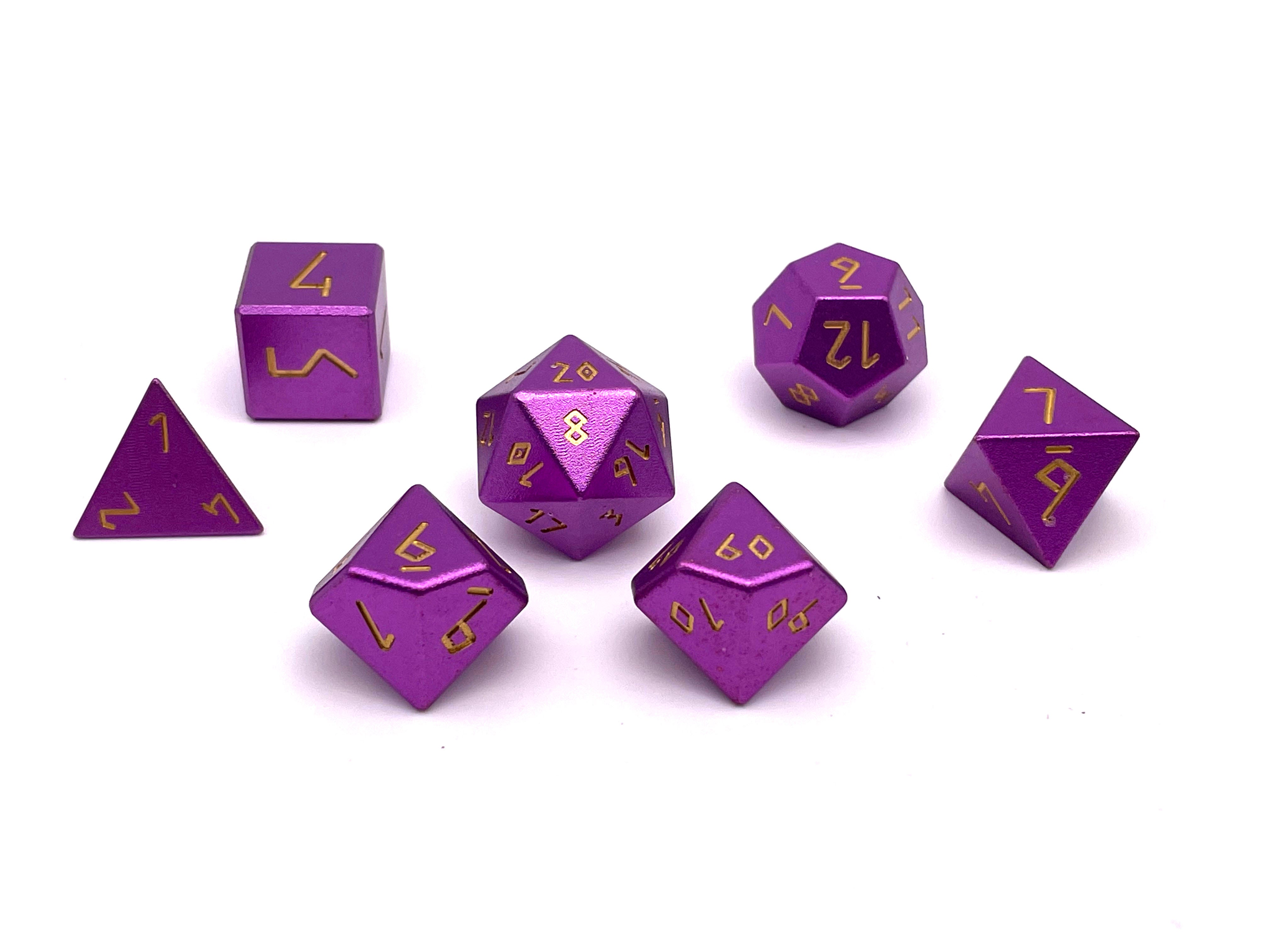Orb of Bardic Knowledge - 7 Piece RPG Set 6063 Aluminum Orb Series™ Dice-Aluminum Dice-Norse Foundry-Norse Foundry-aluminum dice-dungeons & dragons-d&d dice set-rpg dice set-aluminum d&d dice set-d&d-lightweight-perfect for tabletop rpgs
