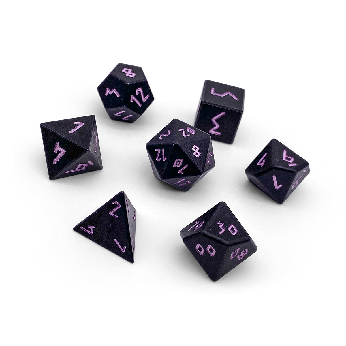 Orb of Paralysis - 7 Piece RPG Set 6063 Aluminum Orb Series™ Dice-Dice-Norse Foundry-Norse Foundry-aluminum dice-dungeons & dragons-d&d dice set-rpg dice set-aluminum d&d dice set-d&d-lightweight-perfect for tabletop rpgs