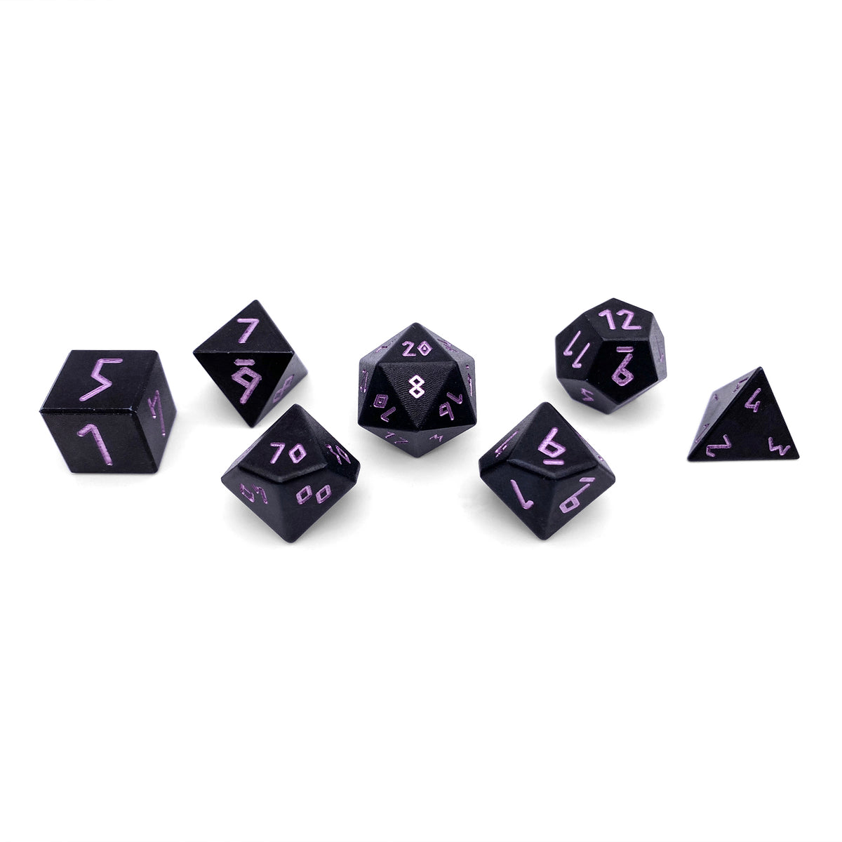 Orb of Paralysis - 7 Piece RPG Set 6063 Aluminum Orb Series™ Dice-Dice-Norse Foundry-Norse Foundry-aluminum dice-dungeons & dragons-d&d dice set-rpg dice set-aluminum d&d dice set-d&d-lightweight-perfect for tabletop rpgs