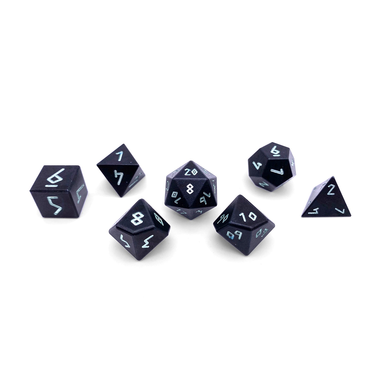 Orb of Venom - 7 Piece RPG Set 6063 Aluminum Orb Series™ Dice-Dice-Norse Foundry-Norse Foundry-aluminum dice-dungeons & dragons-d&d dice set-rpg dice set-aluminum d&d dice set-d&d-lightweight-perfect for tabletop rpgs