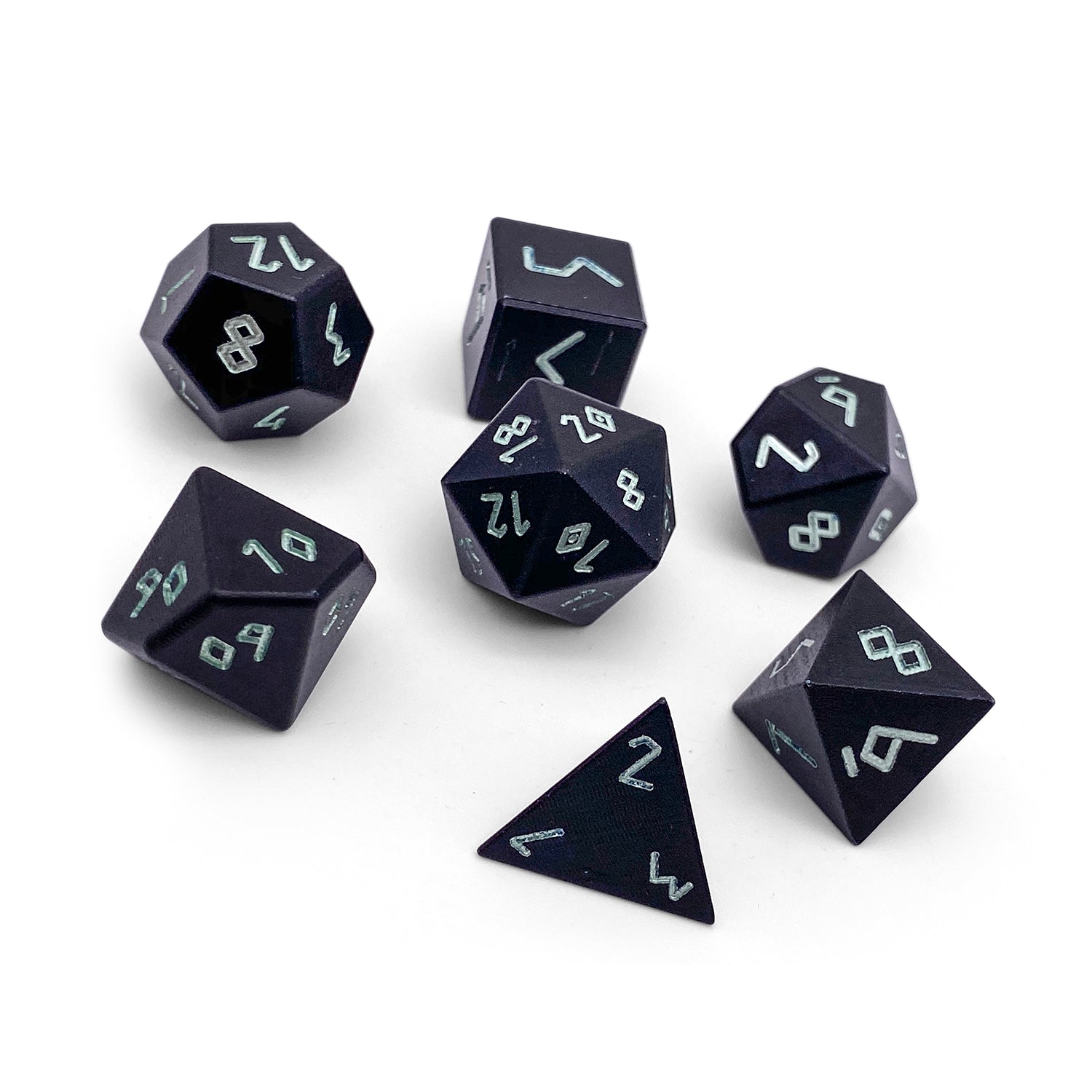 Orb of Venom - 7 Piece RPG Set 6063 Aluminum Orb Series™ Dice-Dice-Norse Foundry-Norse Foundry-aluminum dice-dungeons & dragons-d&d dice set-rpg dice set-aluminum d&d dice set-d&d-lightweight-perfect for tabletop rpgs