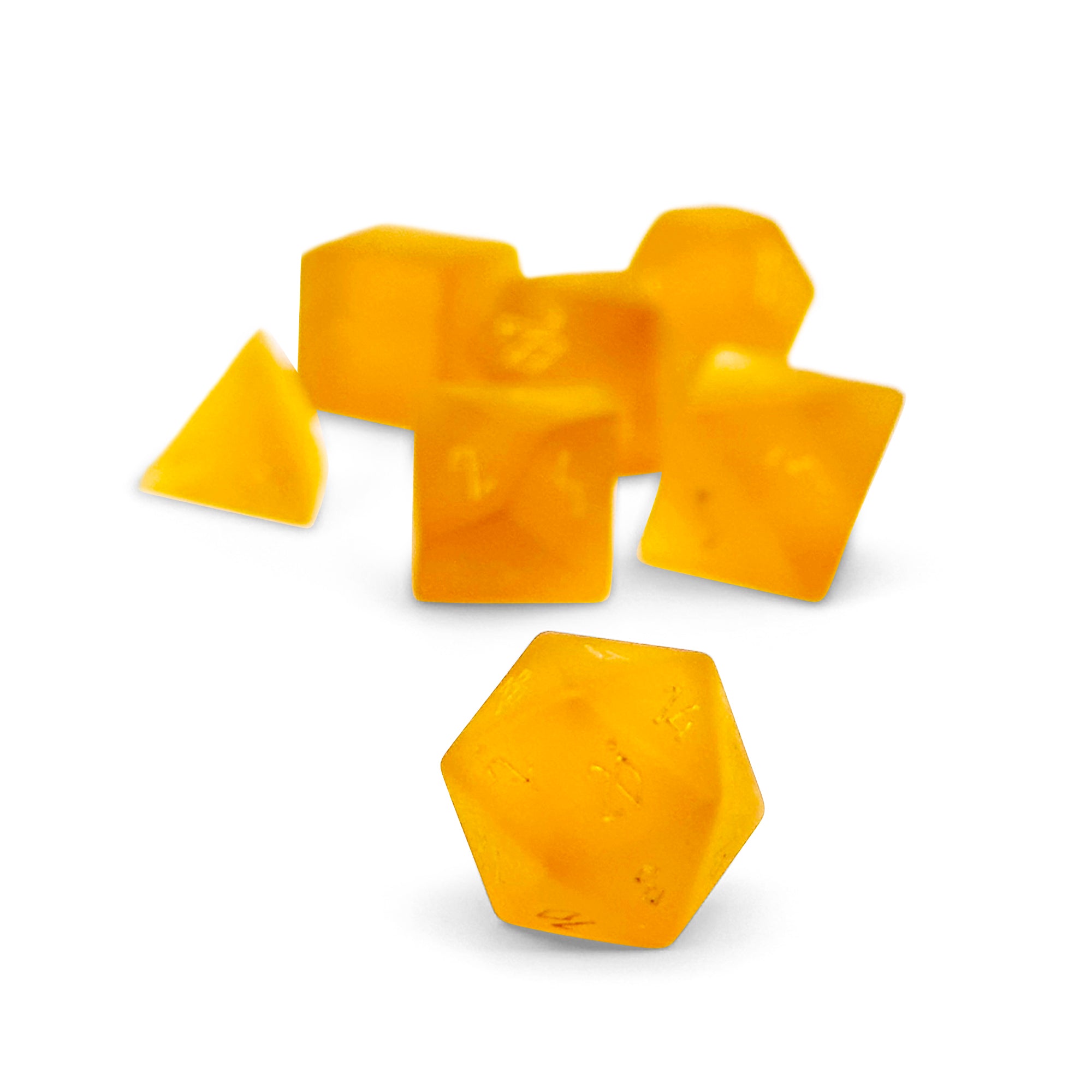 Pebbles - Frosted Amber-Glass Dice-Norse Foundry-Norse Foundry-dungeons & dragons-d&d dice set-rpg dice set-glass dice set-d&d-mini dice set-10mm to 12mm-perfect for tabletop rpgs