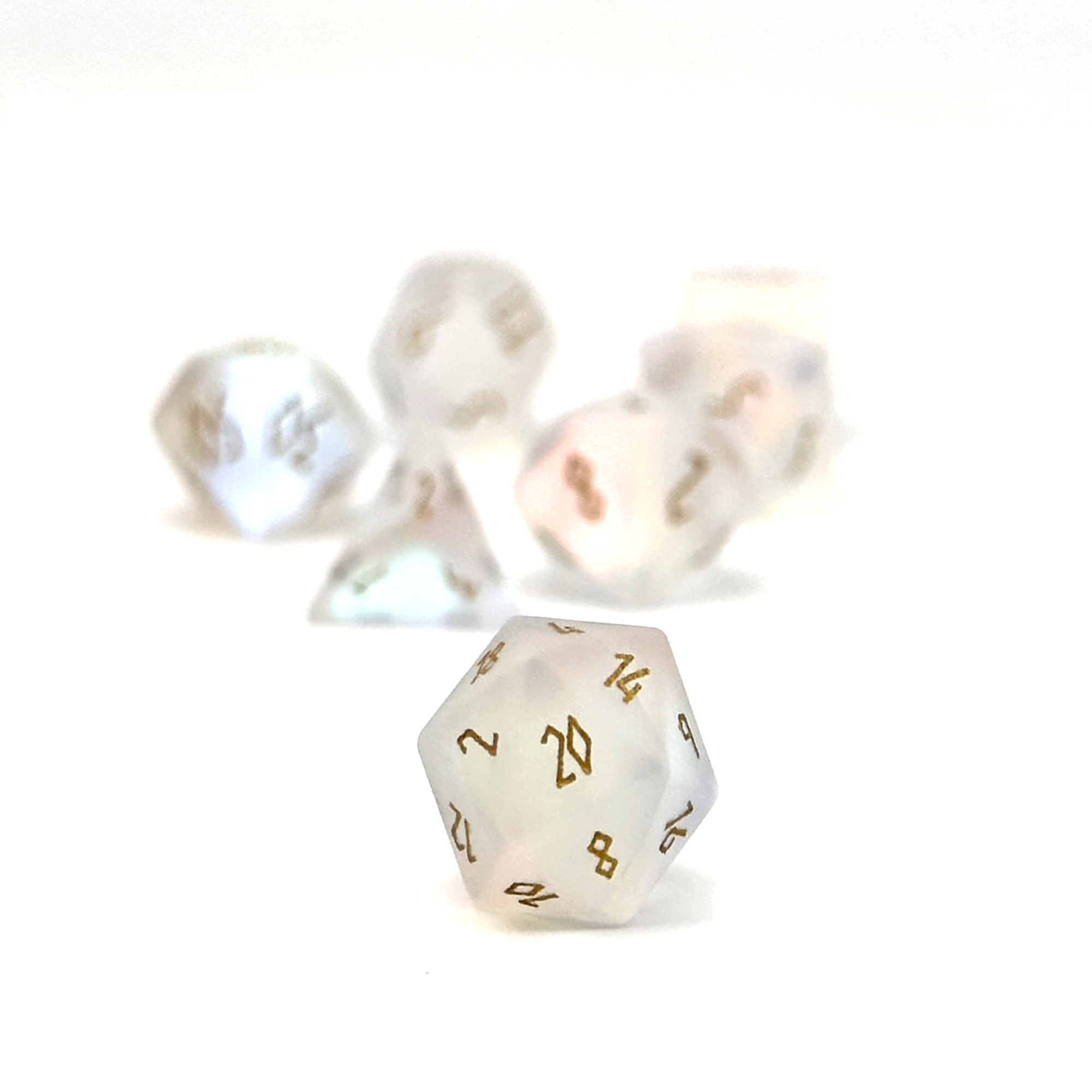 Pebbles - Frosted K9-Glass Dice-Norse Foundry-Norse Foundry-dungeons & dragons-d&d dice set-rpg dice set-glass dice set-d&d-mini dice set-10mm to 12mm-perfect for tabletop rpgs