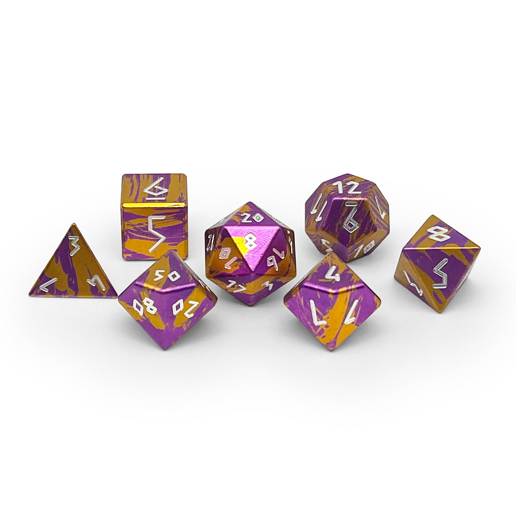 Phantasmal Killer - 7 Piece RPG Set 6063 Aluminum Layered Dice-Aluminum Dice-Norse Foundry-Norse Foundry-aluminum dice-dungeons & dragons-d&d dice set-rpg dice set-aluminum d&d dice set-d&d-lightweight-perfect for tabletop rpgs