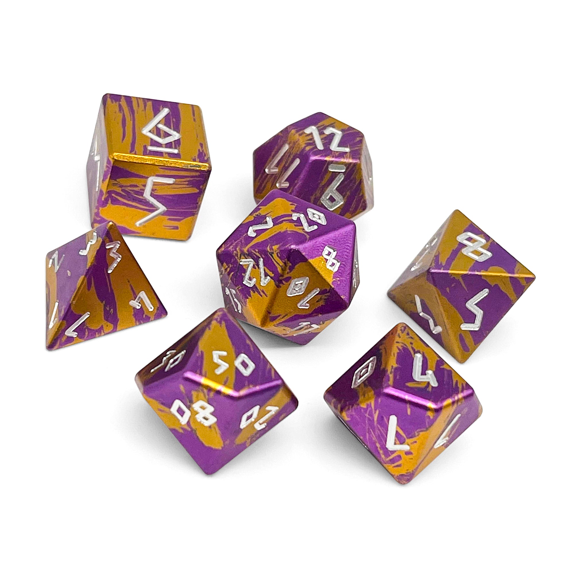 Phantasmal Killer - 7 Piece RPG Set 6063 Aluminum Layered Dice-Aluminum Dice-Norse Foundry-Norse Foundry-aluminum dice-dungeons & dragons-d&d dice set-rpg dice set-aluminum d&d dice set-d&d-lightweight-perfect for tabletop rpgs