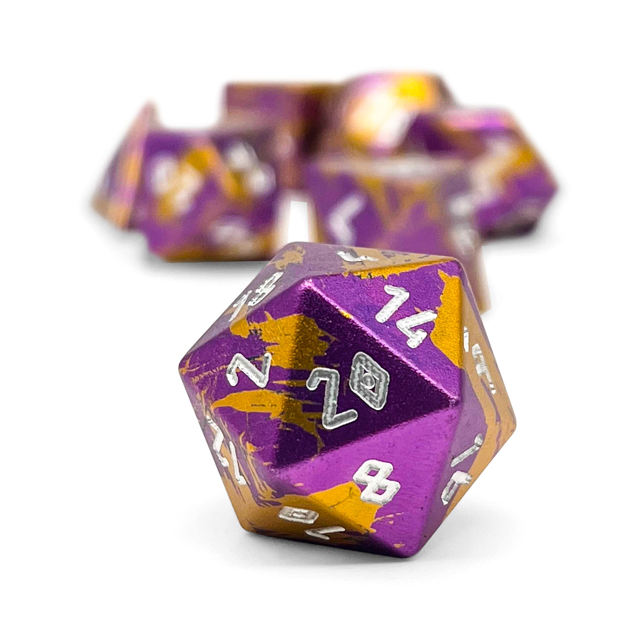 Phantasmal Killer - 7 Piece RPG Set 6063 Aluminum Layered Dice-Aluminum Dice-Norse Foundry-Norse Foundry-aluminum dice-dungeons & dragons-d&d dice set-rpg dice set-aluminum d&d dice set-d&d-lightweight-perfect for tabletop rpgs