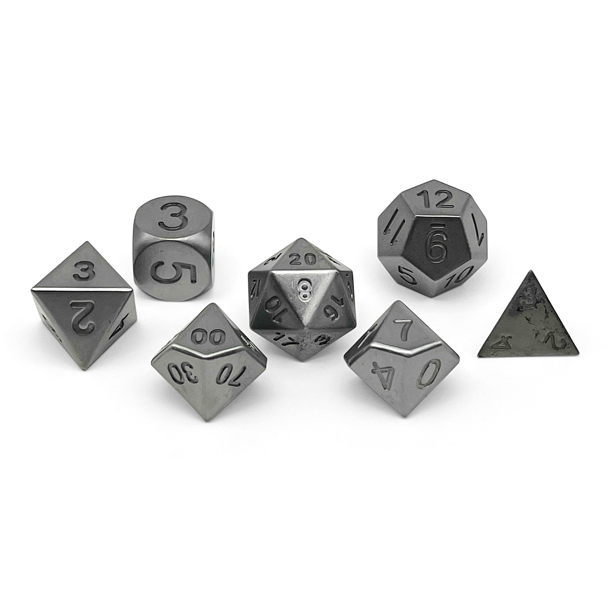 Pig Iron - 7 Piece RPG Set True Metal Dice-Metal Dice-Norse Foundry-Norse Foundry-dungeons & dragons-d&d dice set-rpg dice set-metal dice set-d&d-luxury dice-perfect for tabletop rpgs
