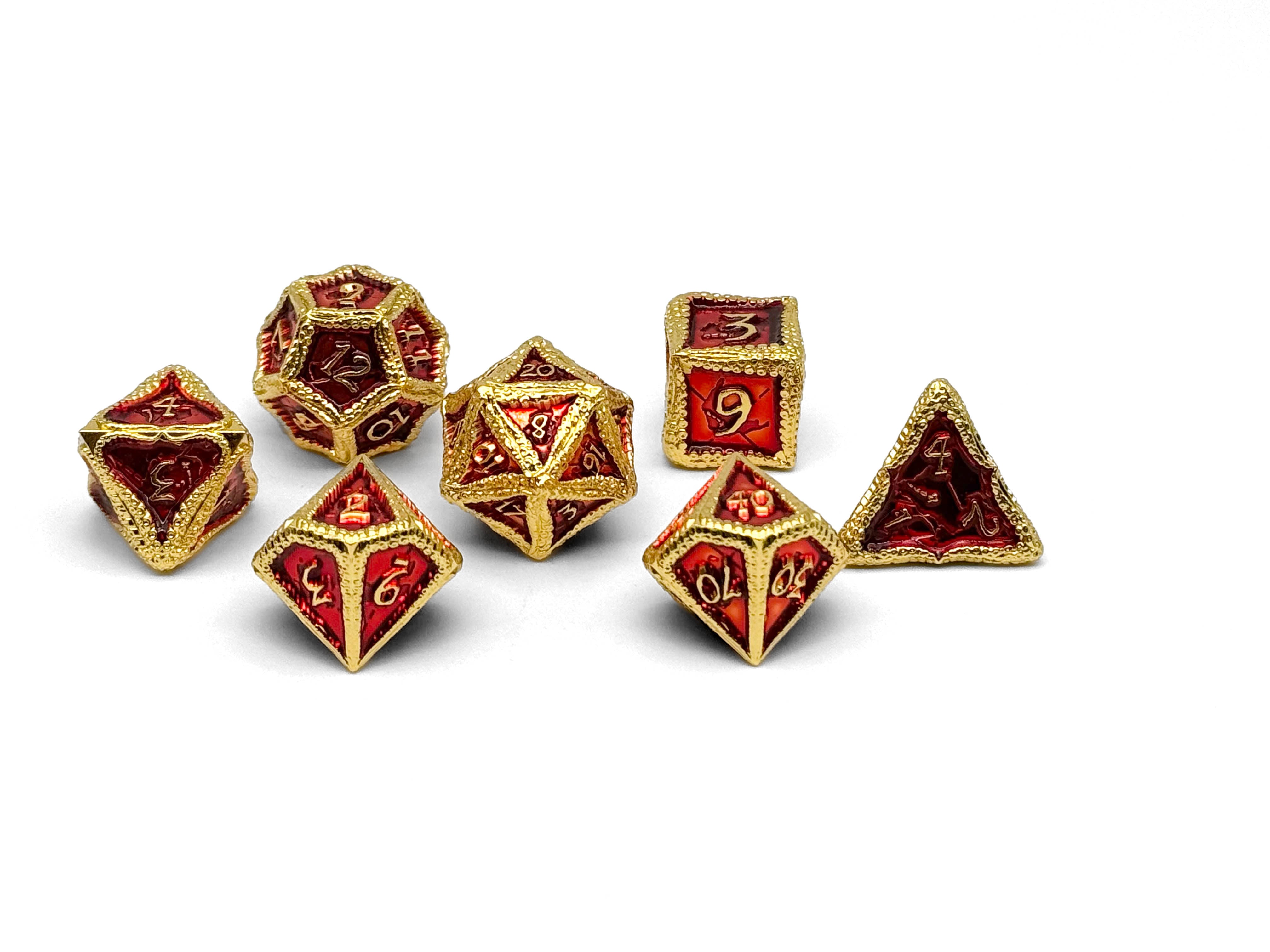 Pirate Dice - Cutlass Cove 7 Piece RPG set Alloy Metal Dice-Metal - Zinc Alloy Dice-Norse Foundry-Norse Foundry-dungeons & dragons-d&d dice set-rpg dice set-d20-metal dice set-d&d-treasure chest tin-perfect for tabletop rpgs