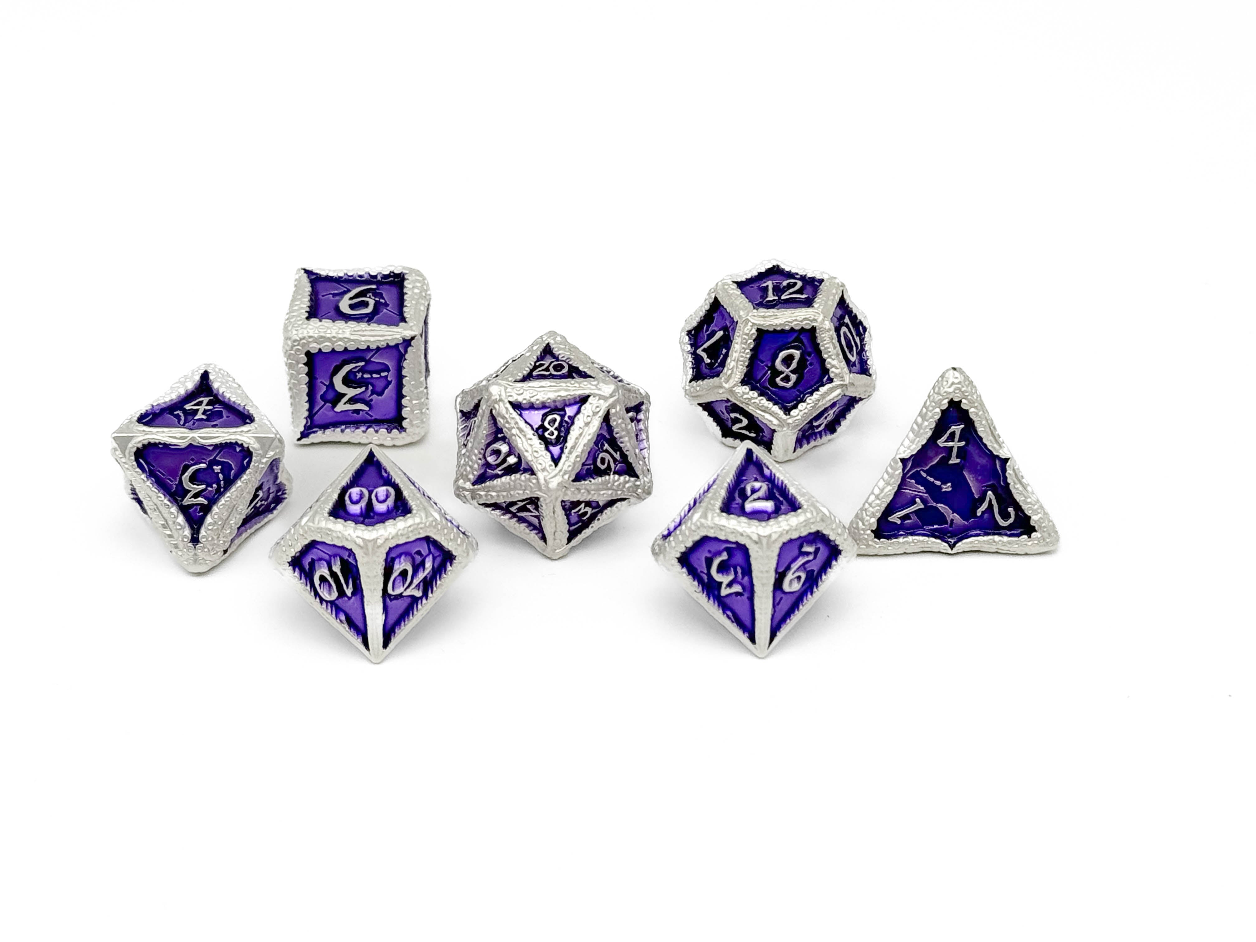 Pirate Dice - Parley 7 Piece RPG set Alloy Metal Dice-Metal - Zinc Alloy Dice-Norse Foundry-Norse Foundry-dungeons & dragons-d&d dice set-rpg dice set-d20-metal dice set-d&d-treasure chest tin-perfect for tabletop rpgs