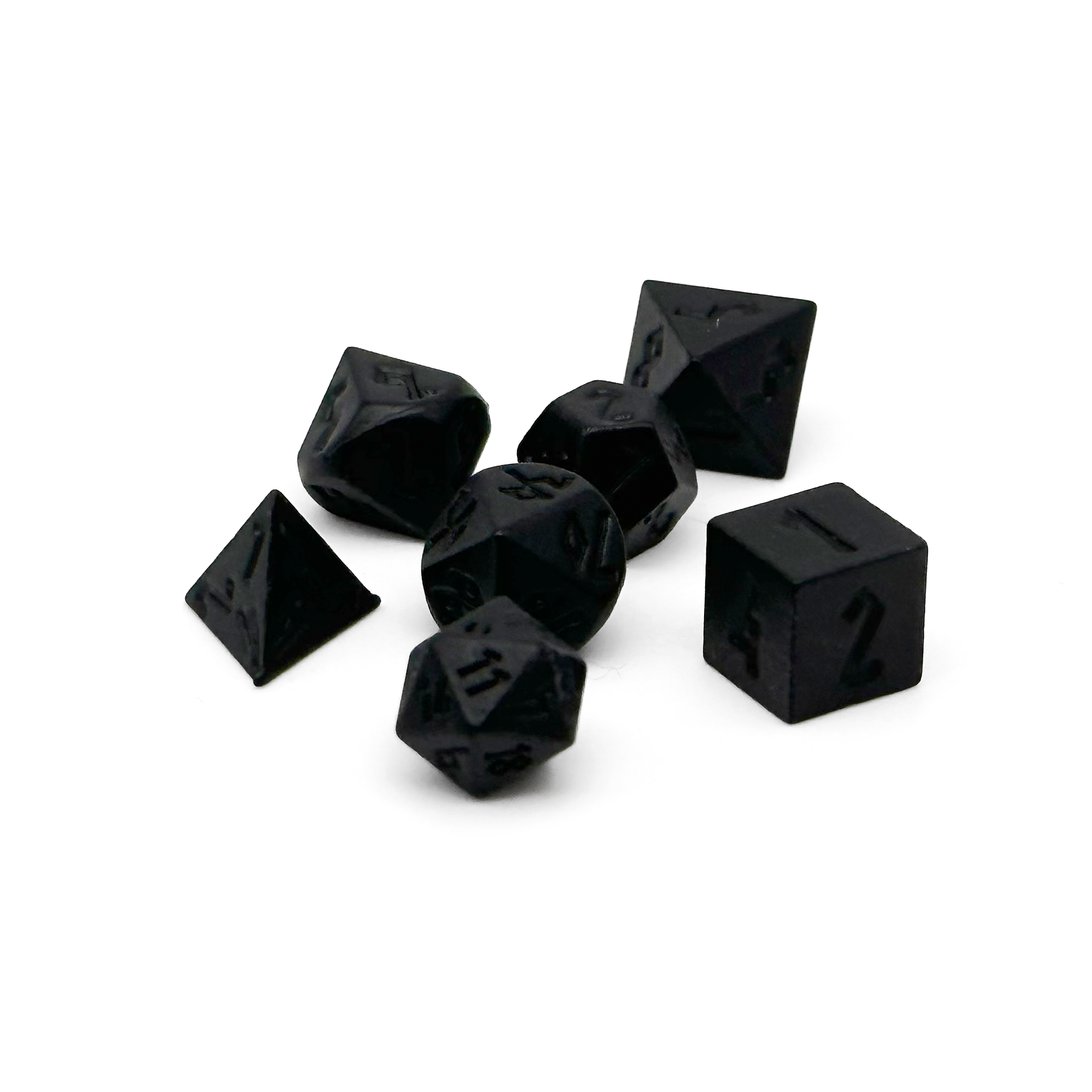 Pixie Mini Metal Dice Sets - 5-7mm-Alloy Dice-Norse Foundry-Black-Norse Foundry-dungeons & dragons-d&d dice set-rpg dice set-metal dice set-d&d-mini dice set-5mm to 7mm-perfect for tabletop rpgs