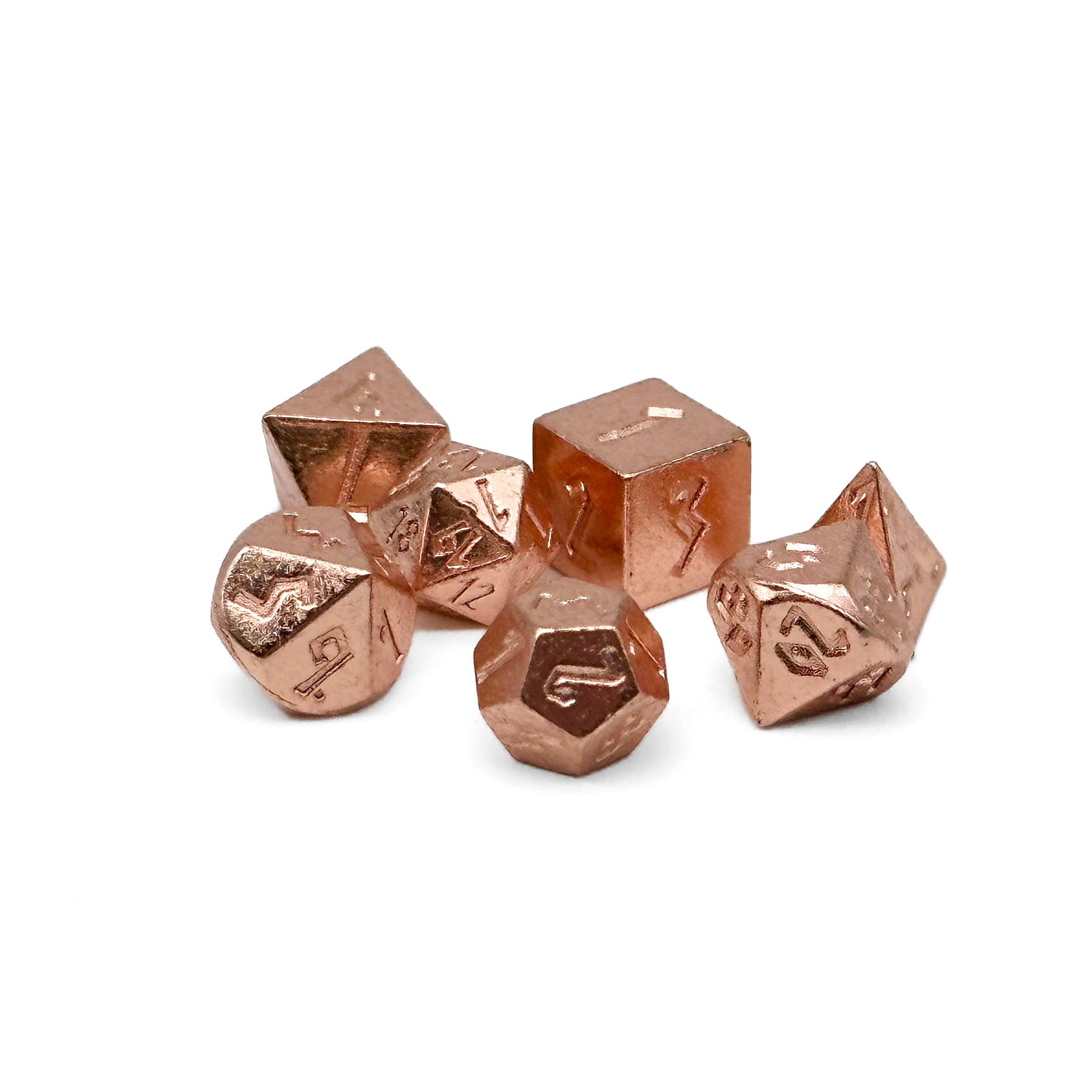 Pixie Mini Metal Dice Sets - 5-7mm-Alloy Dice-Norse Foundry-Copper-Norse Foundry-dungeons & dragons-d&d dice set-rpg dice set-metal dice set-d&d-mini dice set-5mm to 7mm-perfect for tabletop rpgs