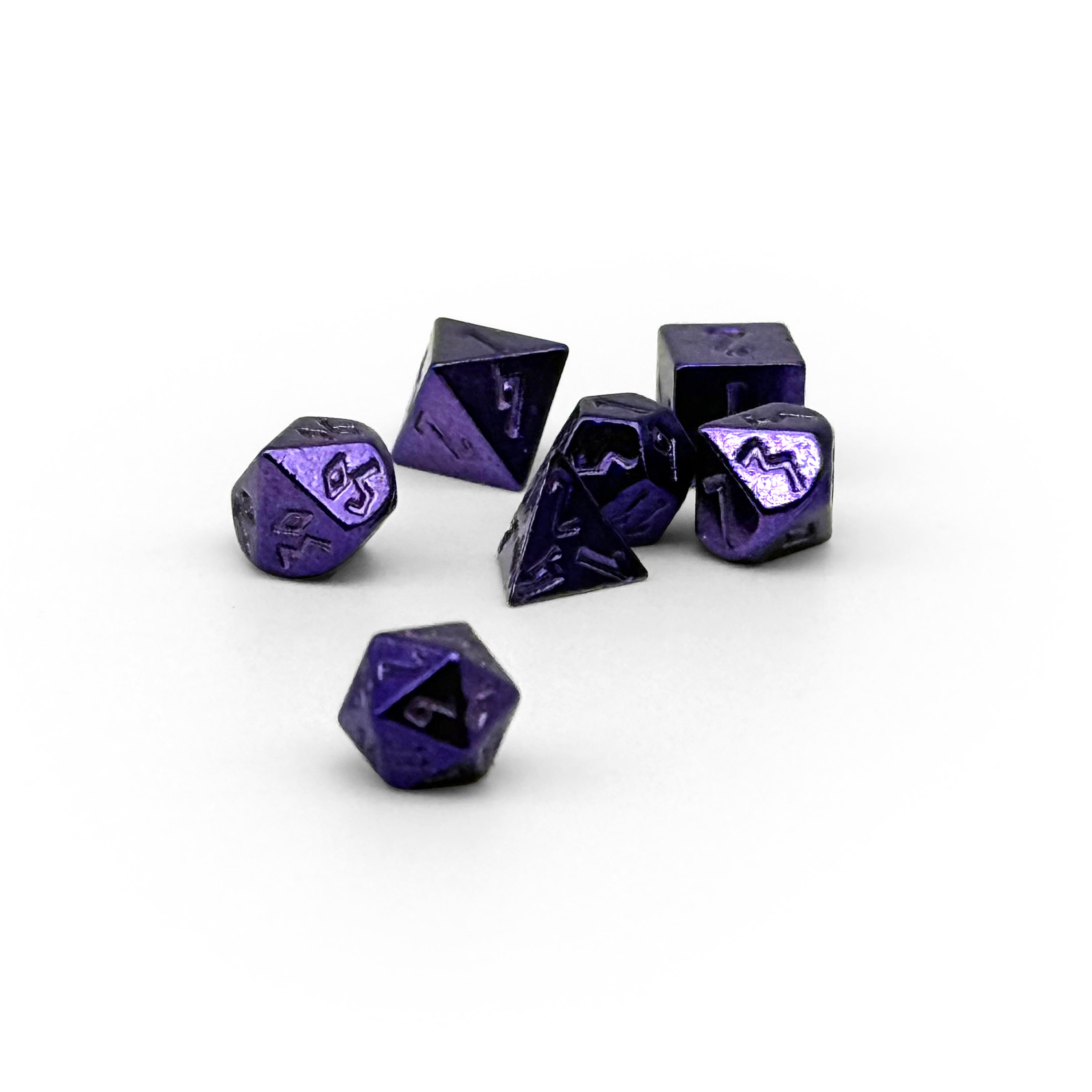 Pixie Mini Metal Dice Sets - 5-7mm-Alloy Dice-Norse Foundry-Purple-Norse Foundry-dungeons & dragons-d&d dice set-rpg dice set-metal dice set-d&d-mini dice set-5mm to 7mm-perfect for tabletop rpgs