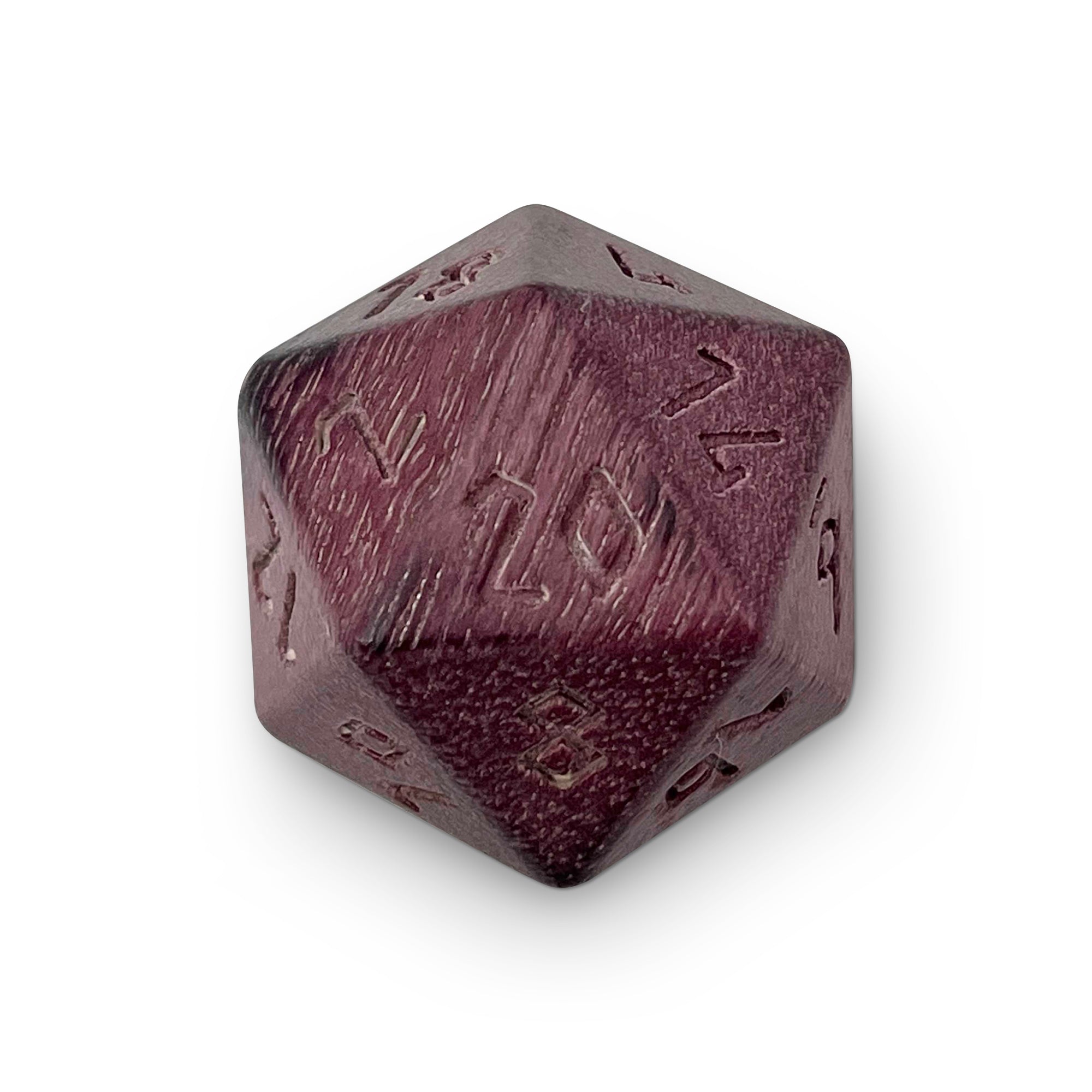 Purple Heart - Boulder® 35mm Wooden Dice-Dice-Norse Foundry-Norse Foundry-dungeons & dragons-d&d dice-rpg dice-d20-wood dice-d&d-boulder-perfect for tabletop rpgs