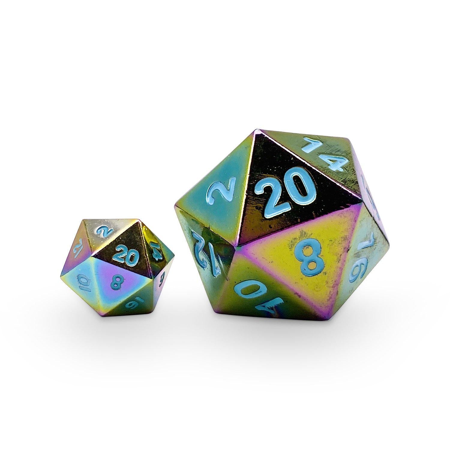 Queens Treasure - Boulder® 45mm D20 Metal Dice-Zinc Alloy Dice-Norse Foundry-Norse Foundry-dungeons & dragons-d&d dice-rpg dice-d20-metal dice-d&d-45mm-oversize-boulder-perfect for tabletop rpgs