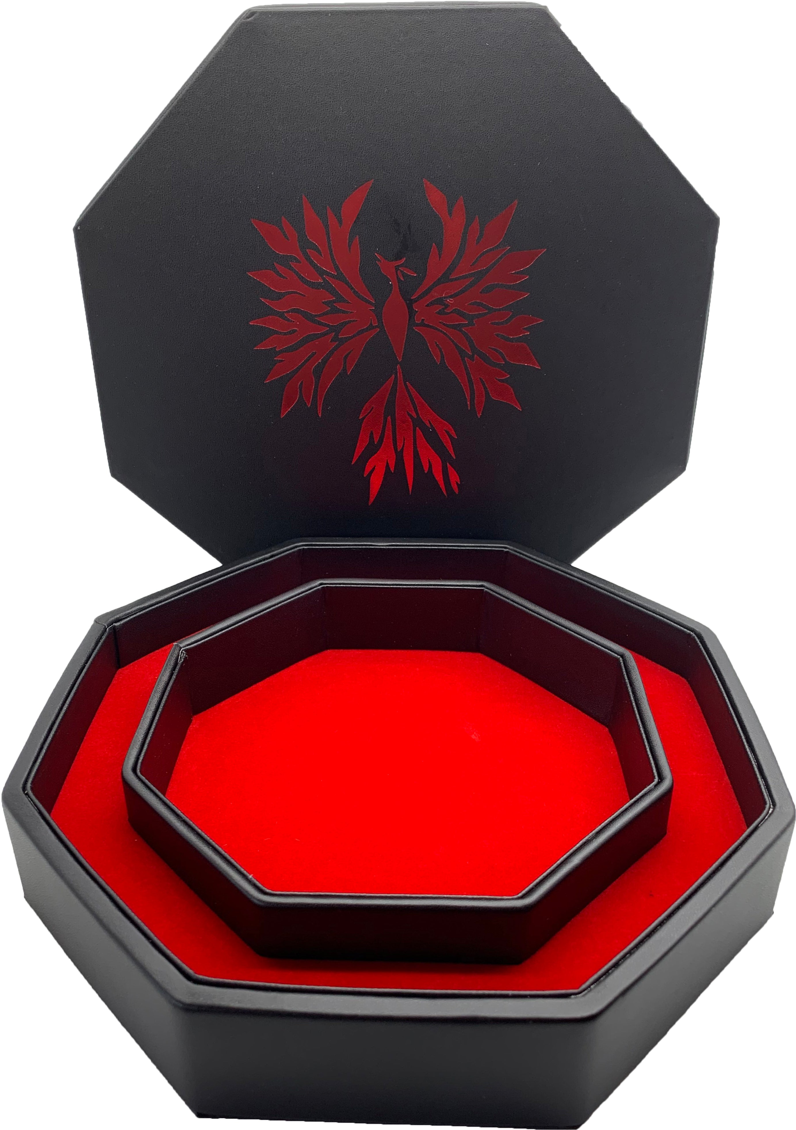 Red Phoenix - Tray of Holding™ Dice Tray by Norse Foundry-Dice Tray-Norse Foundry-Dice Tray-D&D Dice Tray-D&D Dice Tray-D&D Accessories-DnD Dice Storage