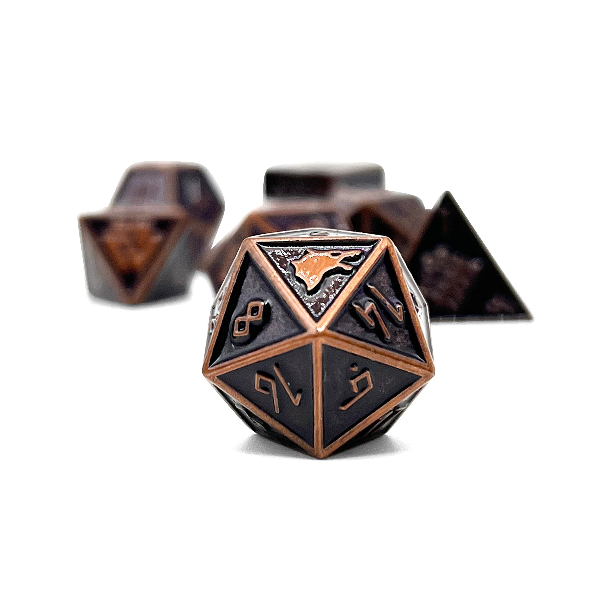 Rust Monster - Norse Themed Metal Dice Set-Zinc Alloy Dice-Norse Foundry-Norse Foundry-dungeons & dragons-d&d dice set-rpg dice set-d20-metal dice set-d&d-perfect for tabletop rpgs