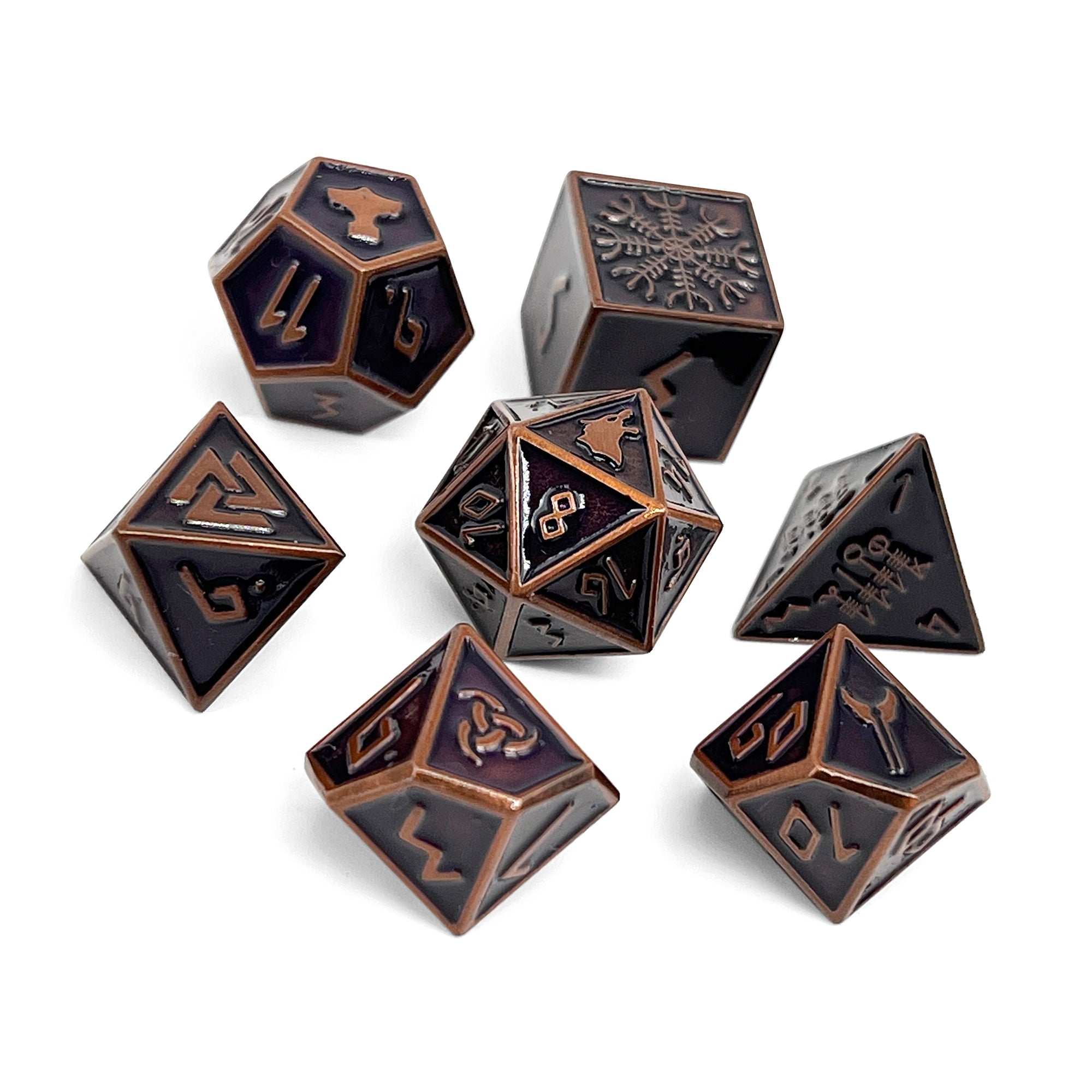 Rust Monster - Norse Themed Metal Dice Set-Zinc Alloy Dice-Norse Foundry-Norse Foundry-dungeons & dragons-d&d dice set-rpg dice set-d20-metal dice set-d&d-perfect for tabletop rpgs