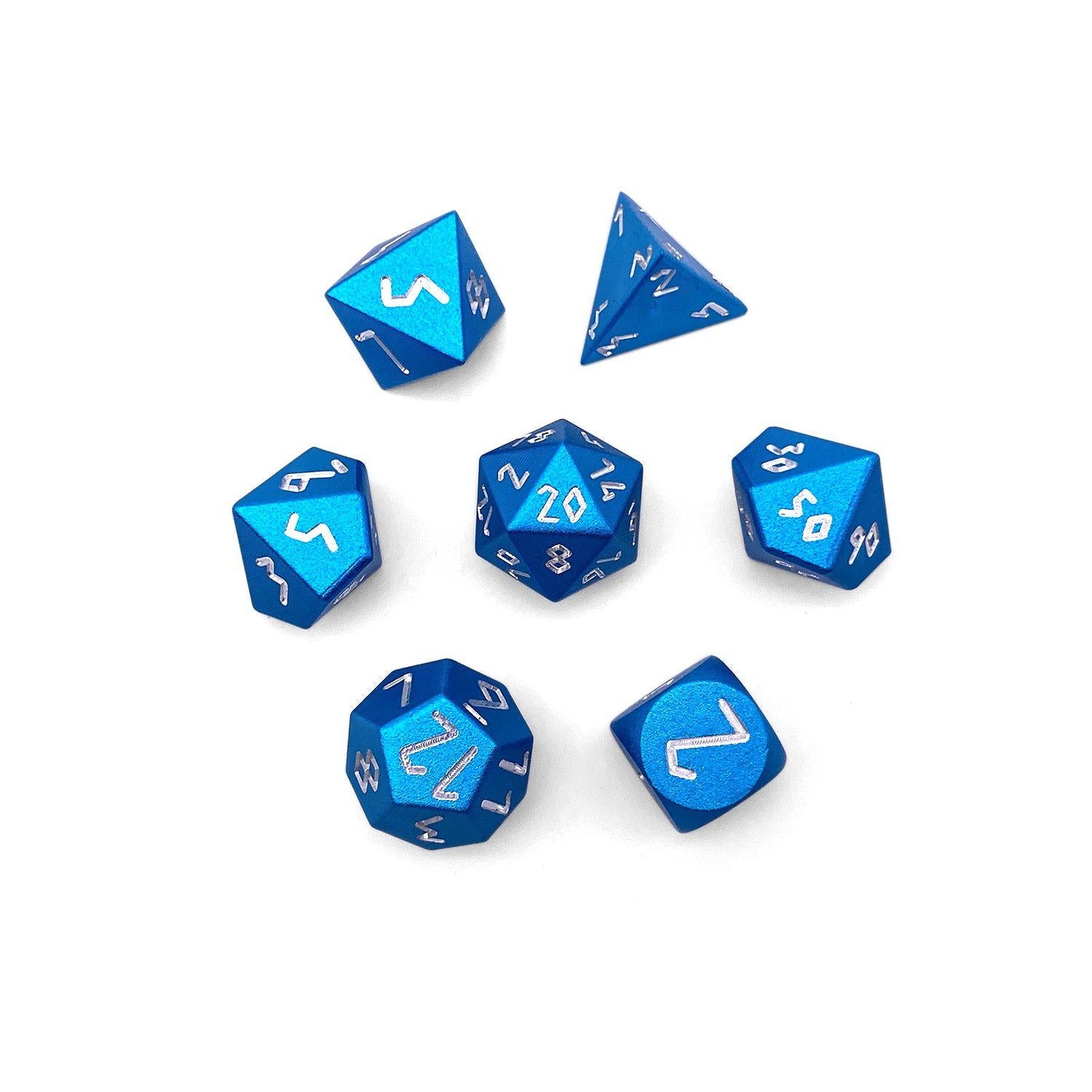 Sea Teal - Pebble™ 10mm Set 6063 Aluminum Dice-Pebbles-Norse Foundry-Norse Foundry-aluminum dice-dungeons & dragons-d&d dice set-rpg dice set-aluminum d&d dice set-d&d-mini-lightweight-perfect for tabletop rpgs