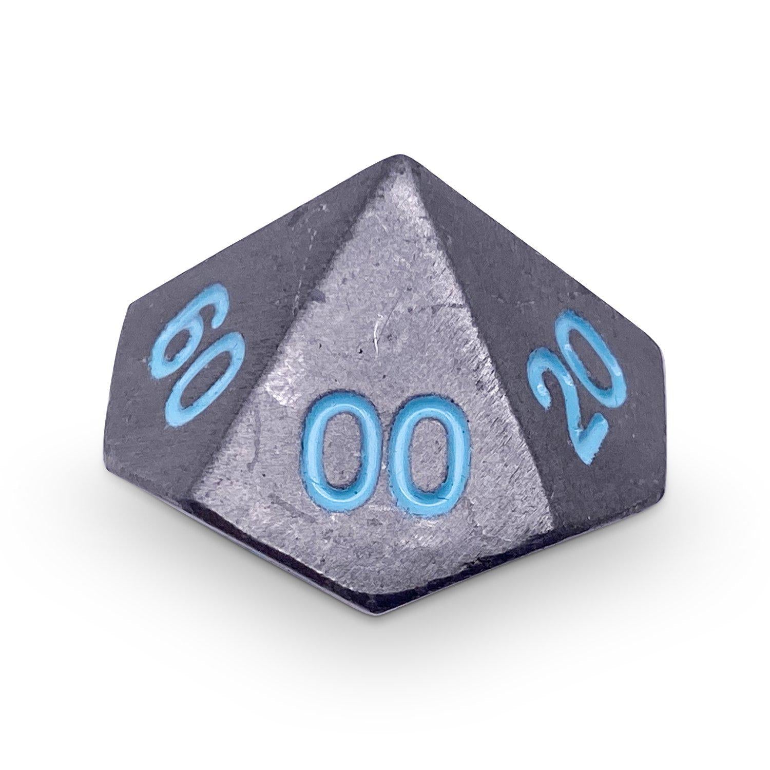 Single Alloy Metal Percentile D10 in Spellbound by Norse Foundry-Metal - Zinc Alloy Dice-Norse Foundry-Norse Foundry-dungeons & dragons-d&d dice-rpg d%-metal d%-d&d-d%-percentile-perfect for tabletop rpgs