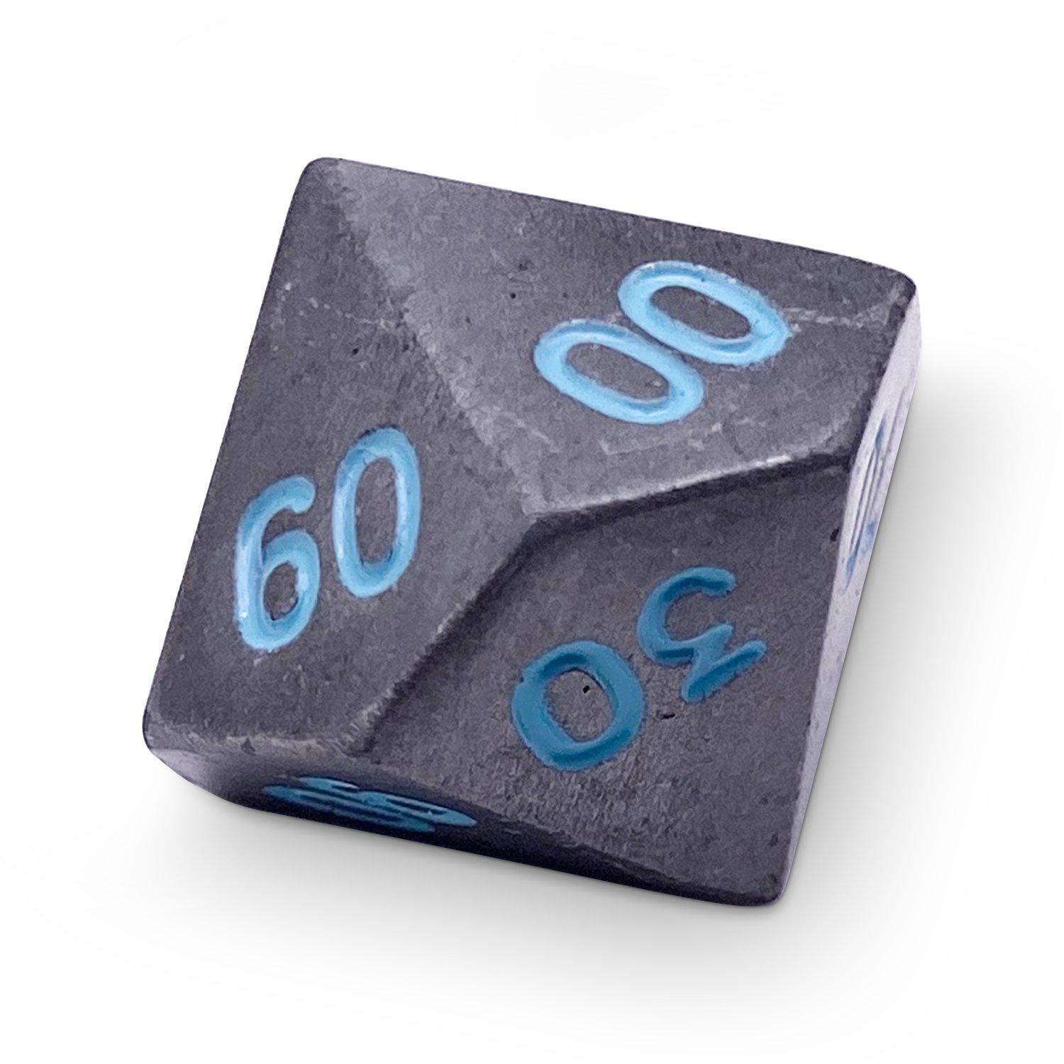 Single Alloy Metal Percentile D10 in Spellbound by Norse Foundry-Metal - Zinc Alloy Dice-Norse Foundry-Norse Foundry-dungeons & dragons-d&d dice-rpg d%-metal d%-d&d-d%-percentile-perfect for tabletop rpgs