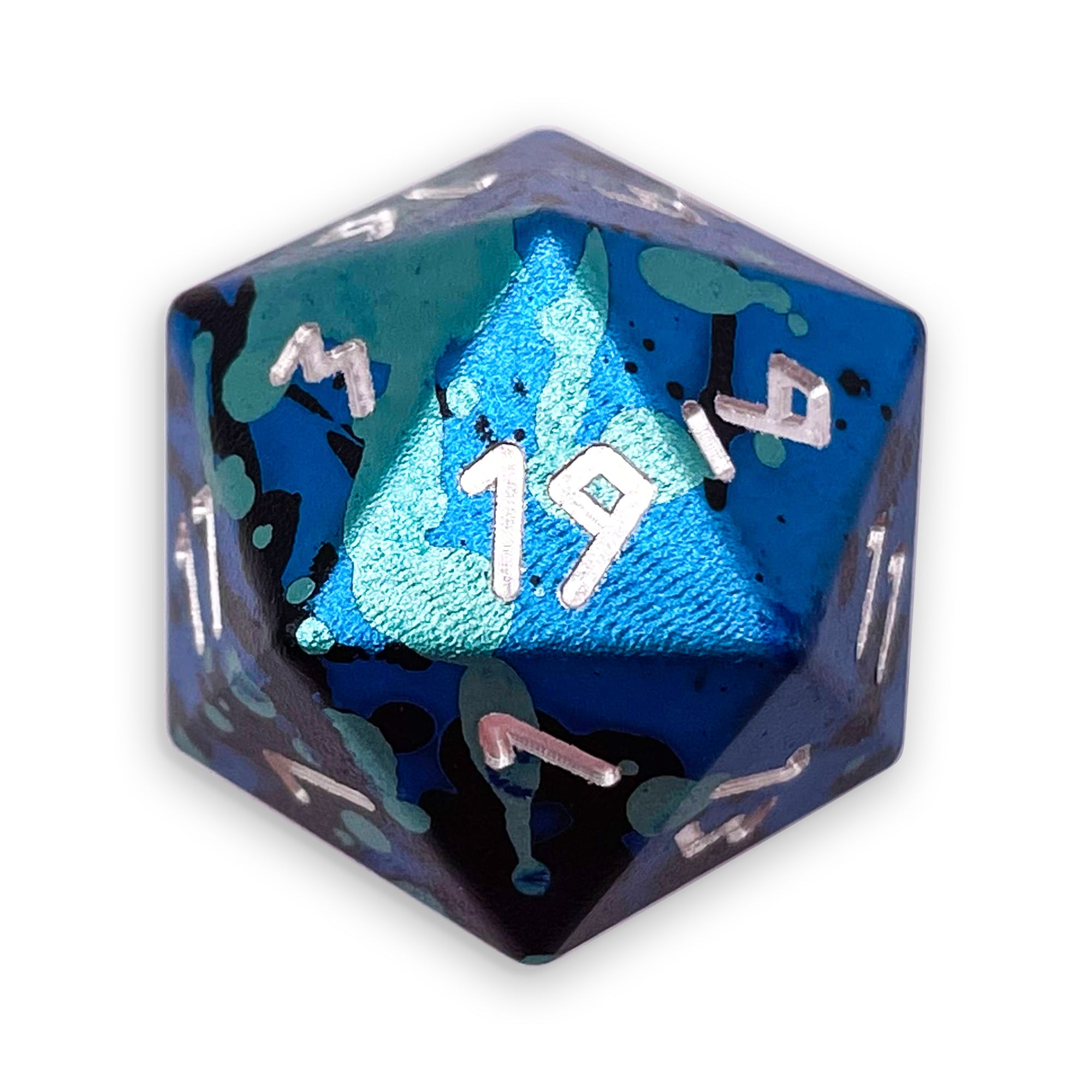 Single Wondrous Dice® D20 in Mystery Die TM by-Dice-Norse Foundry-Norse Foundry-aluminum dice-dungeons & dragons-d&d-rpg dice-aluminum d&d-lightweight-perfect for tabletop rpgs