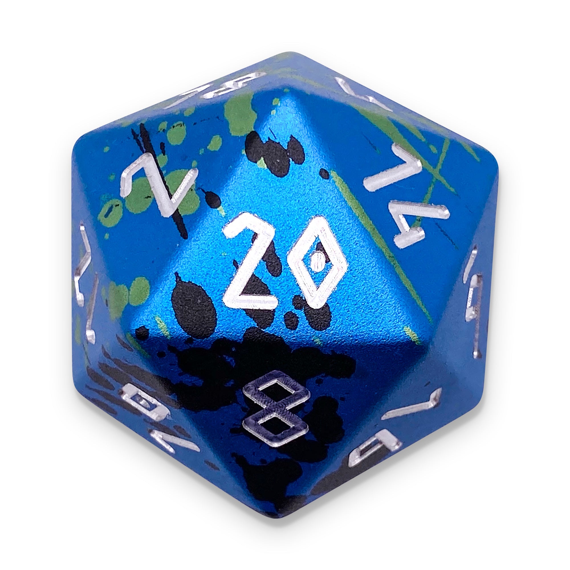 Single Wondrous Dice® D20 in Mystery Die TM by-Dice-Norse Foundry-Norse Foundry-aluminum dice-dungeons & dragons-d&d-rpg dice-aluminum d&d-lightweight-perfect for tabletop rpgs