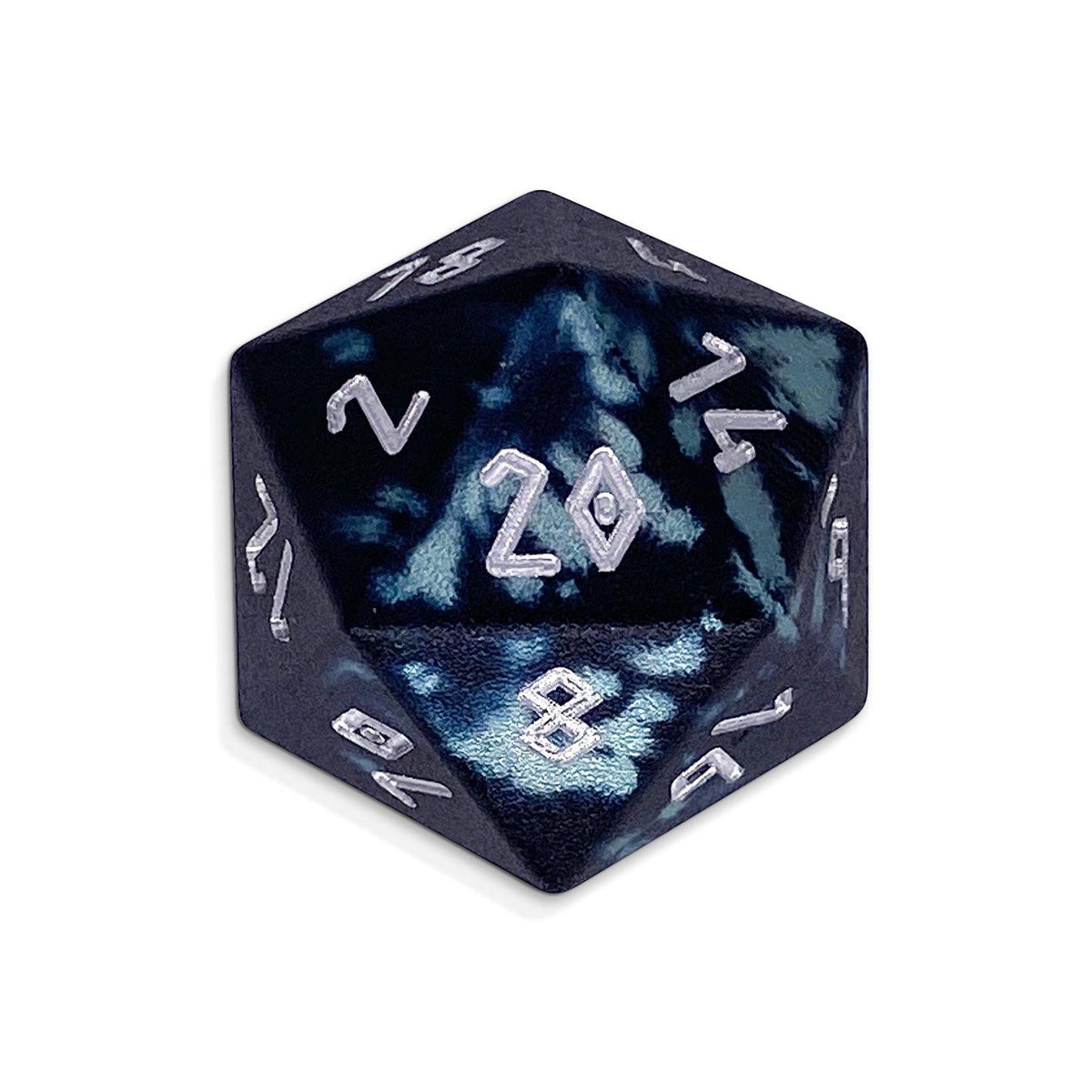 Single Wondrous Dice® D20 in Trolls Blood ™ by ® 6063 Aircraft Grade Aluminum-Dice-Norse Foundry-Norse Foundry-aluminum dice-dungeons & dragons-d&d-rpg dice-aluminum d&d-lightweight-perfect for tabletop rpgs