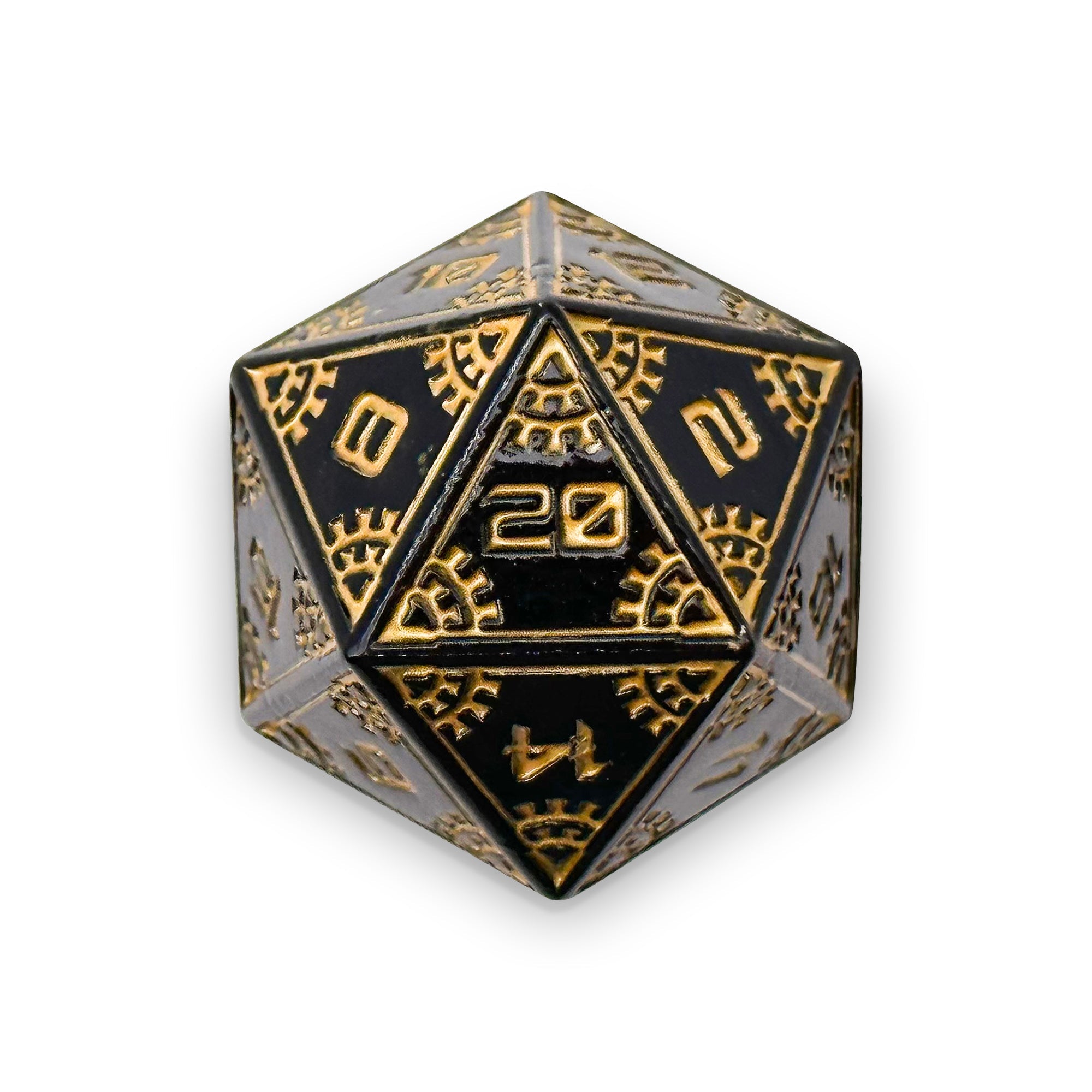 Space Dice Meteor Runestones™ - 25mm D20 - Eclipse-Zinc Alloy Dice-Norse Foundry-Norse Foundry-dungeons & dragons-d&d dice-rpg dice-d20-metal dice-d&d-25mm-perfect for tabletop rpgs