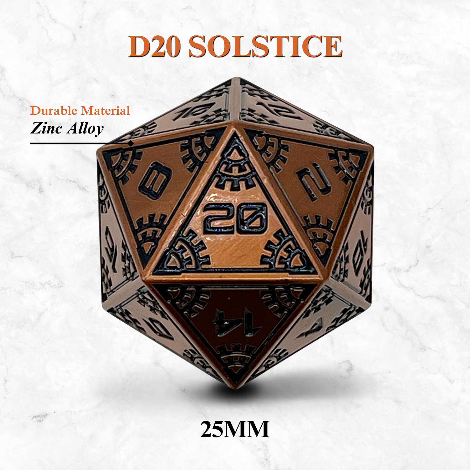 Space Dice Meteor Runestones™ - 25mm D20 - Solstice-Dice-Norse Foundry-Norse Foundry-dungeons & dragons-d&d dice-rpg dice-d20-metal dice-d&d-25mm-perfect for tabletop rpgs