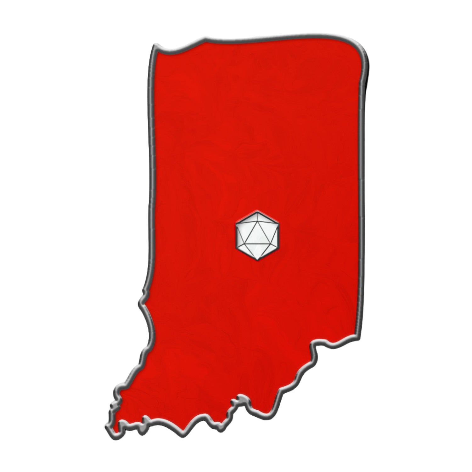 State Pin D20 - Ohio-Enamel Pin-Norse Foundry-D&D Enamel Pin-D&D Pin-Dungeons and Dragons Enamel Pin-DnD Accessories