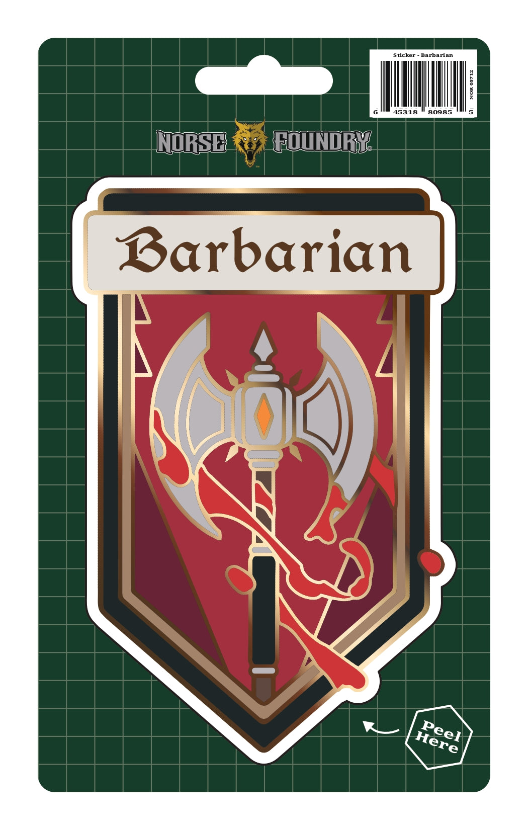 Sticker - Barbarian-Stickers-Norse Foundry-d&d-dungeons & dragons-accessories-dnd stickers-class sticker-sticker collections